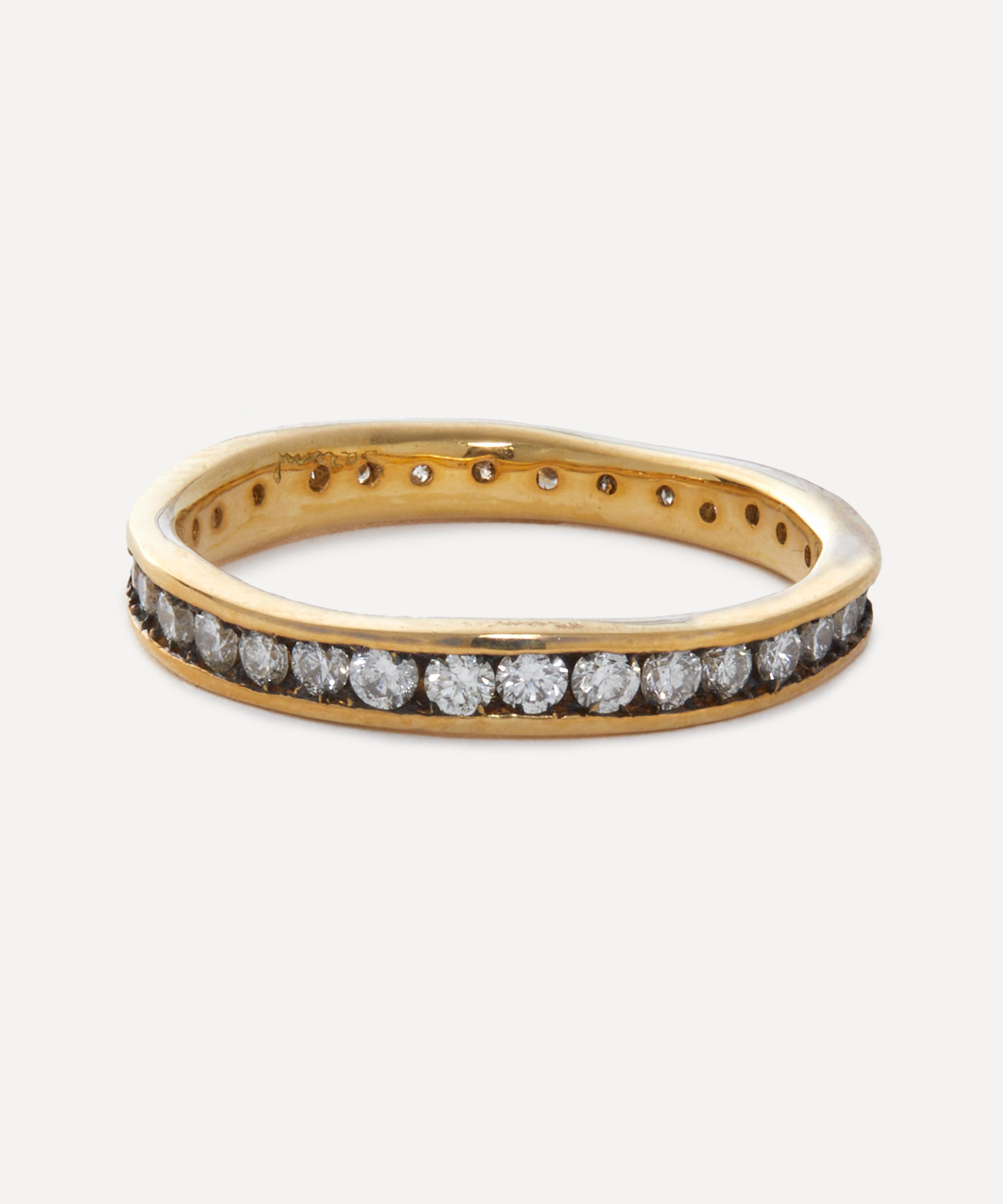 Satomi Kawakita - 18ct Gold Absolute White Diamond Band Ring image number 0