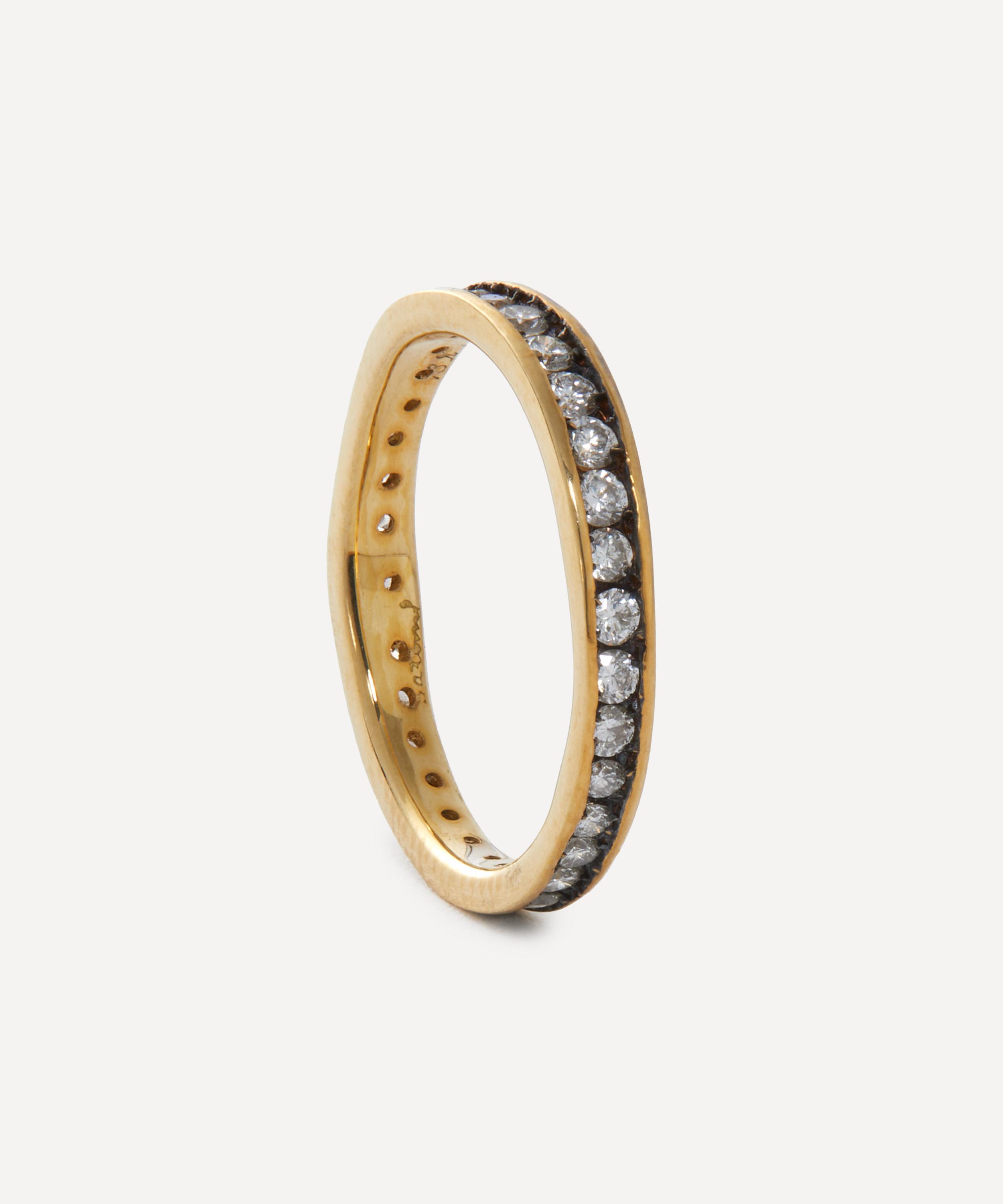 Satomi Kawakita - 18ct Gold Absolute White Diamond Band Ring image number 1