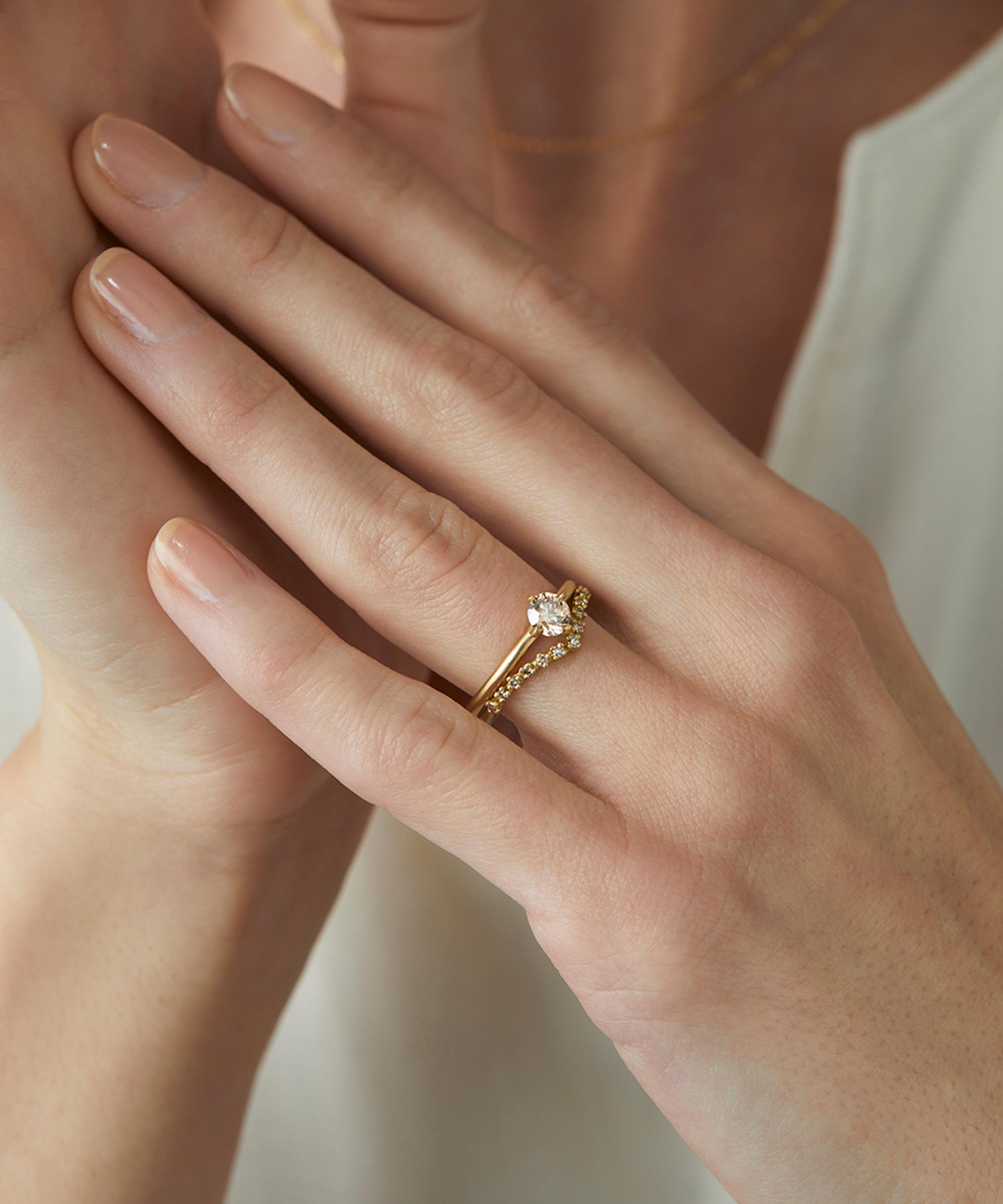 Satomi Kawakita - 18ct Gold 5mm Noble Brown Diamond Ring image number 1