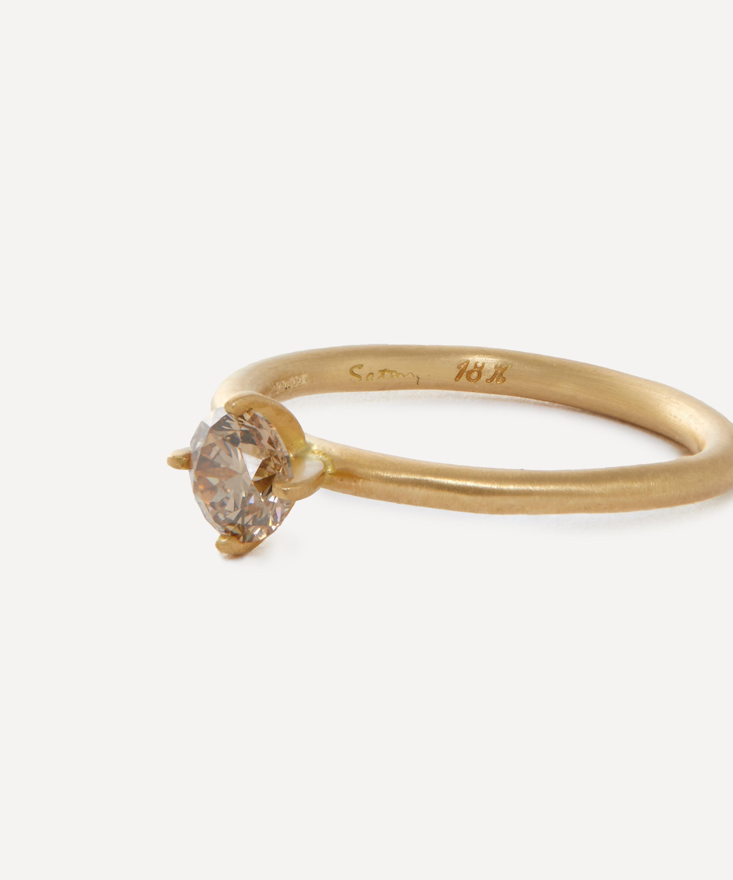 Satomi Kawakita - 18ct Gold 5mm Noble Brown Diamond Ring image number 1