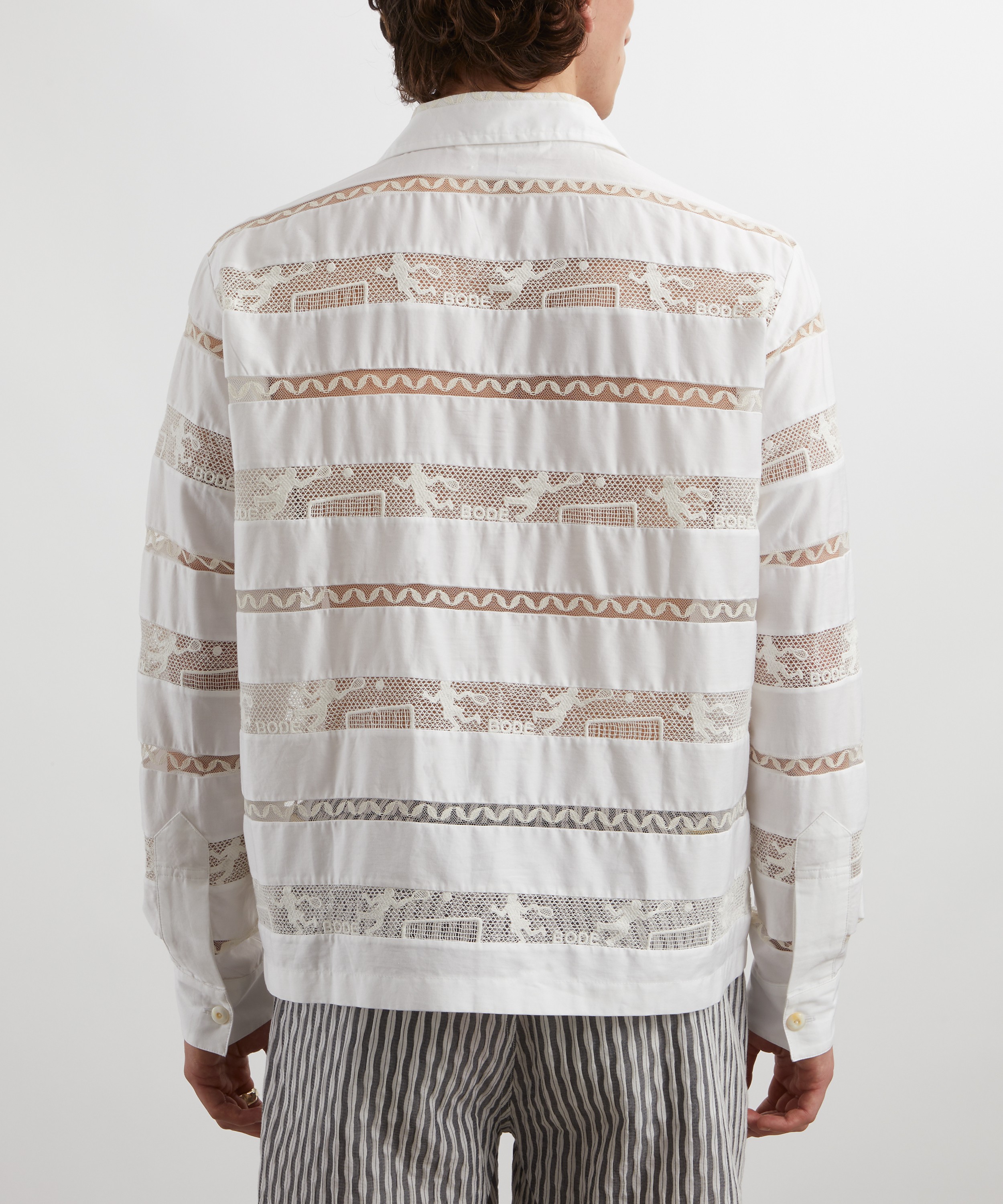 Bode - Tennis Lace Long-Sleeve Shirt image number 3