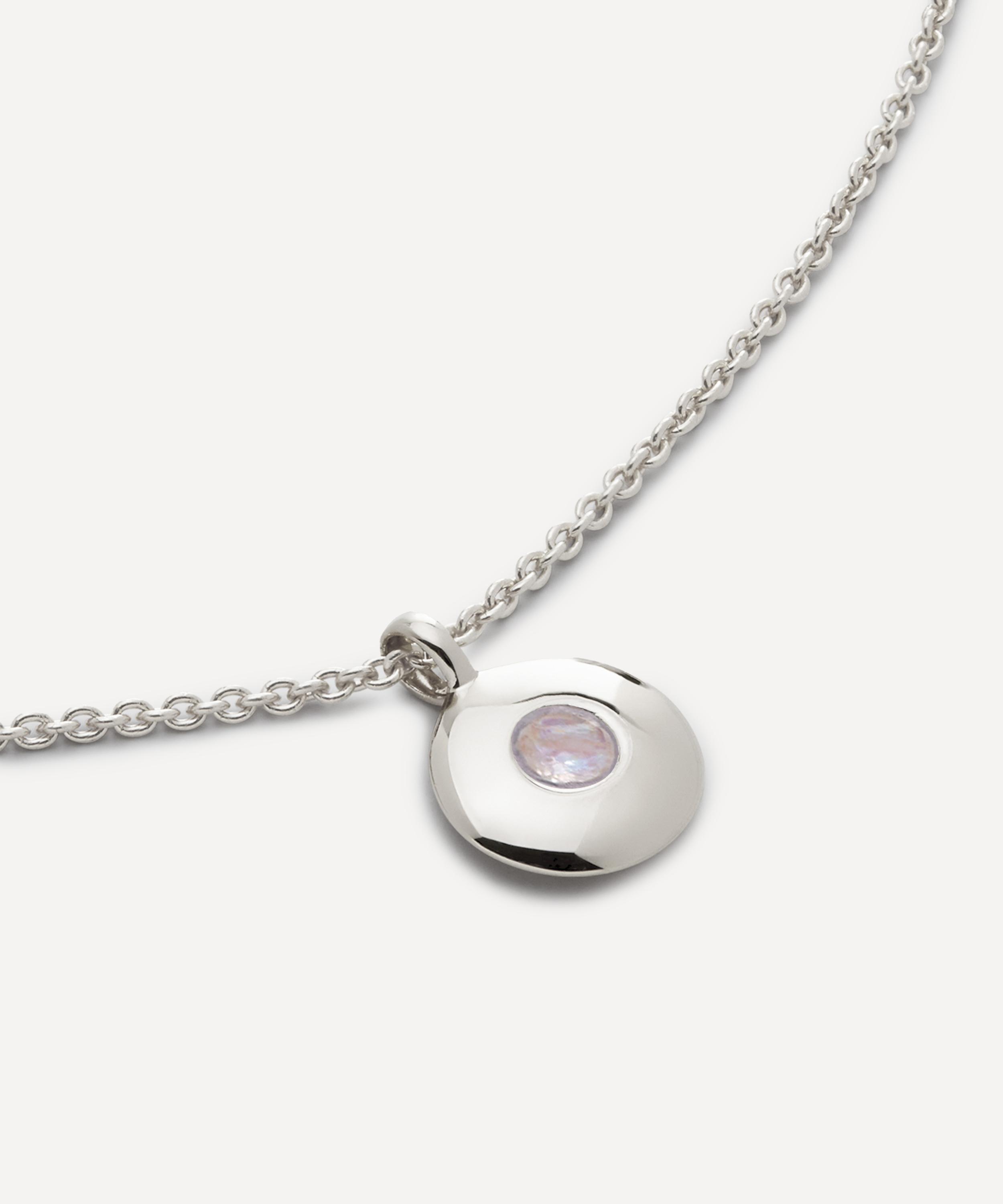 Monica Vinader - Sterling Silver June Birthstone Pendant Necklace image number 2