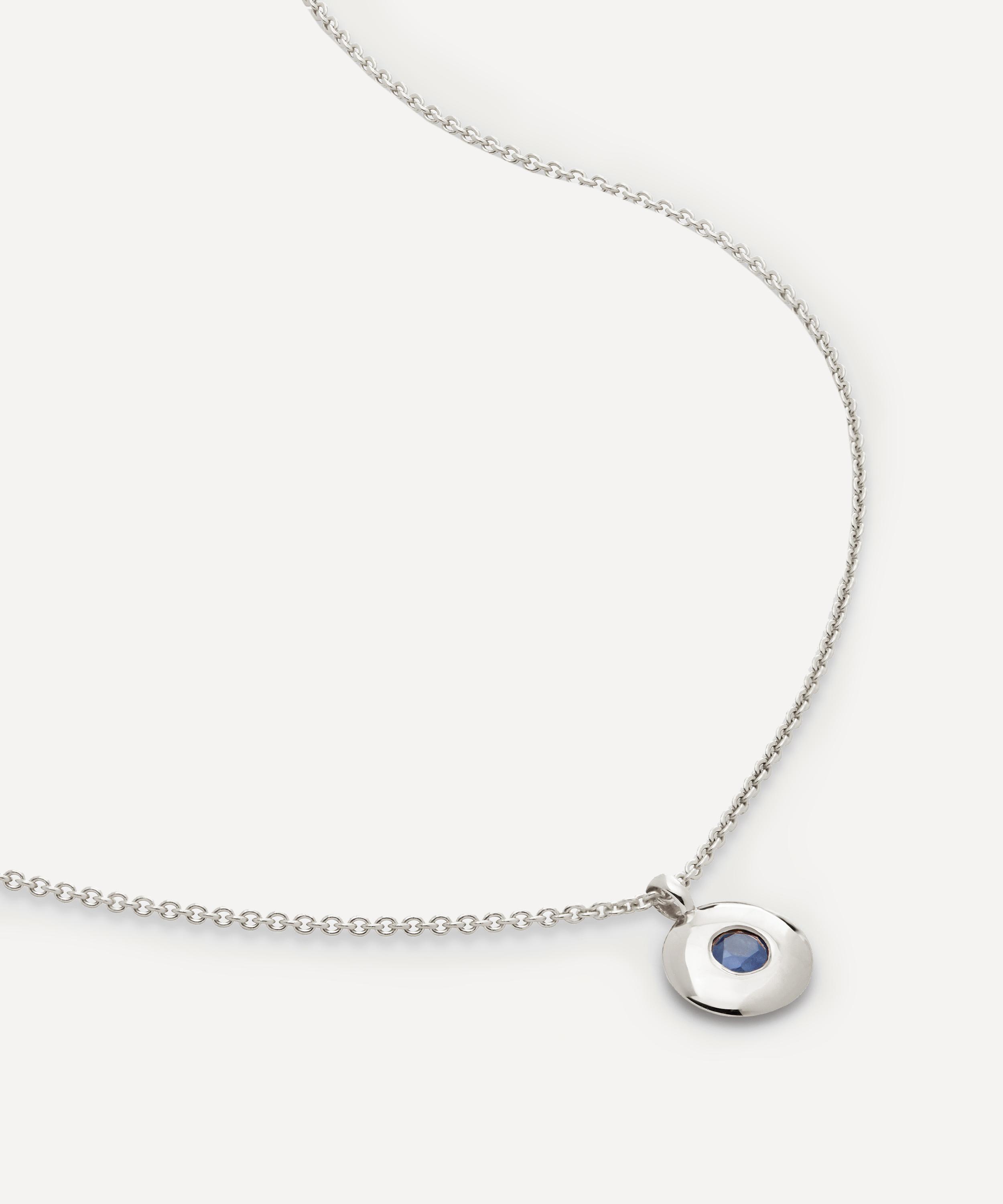Monica Vinader - Sterling Silver September Birthstone Pendant Necklace image number 0