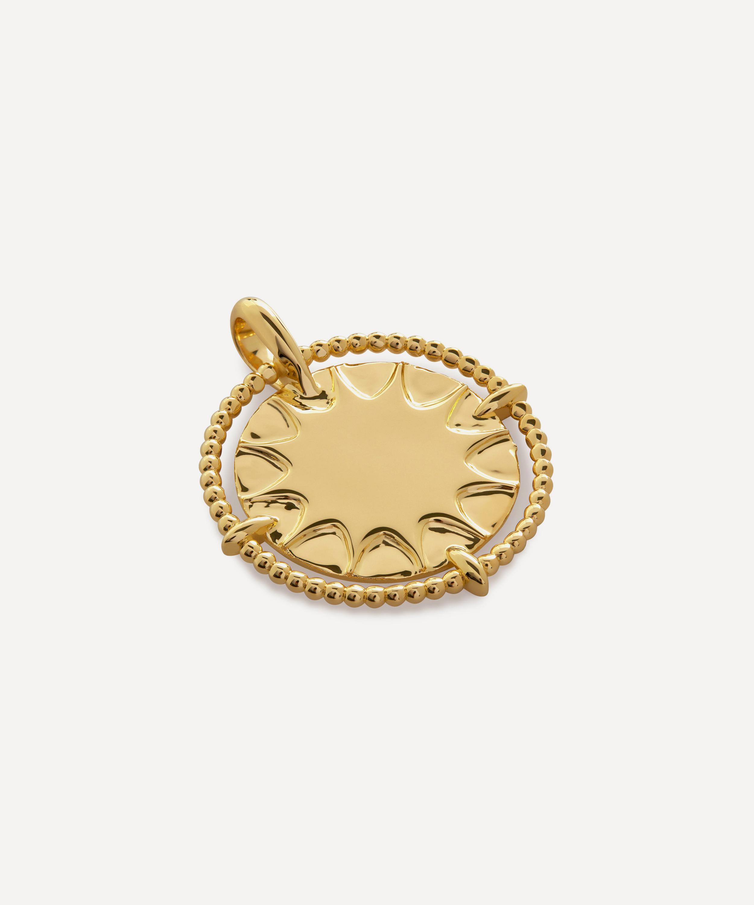 Monica Vinader - 18ct Gold-Plated Vermeil Silver Talisman Sun Pendant Charm image number 0