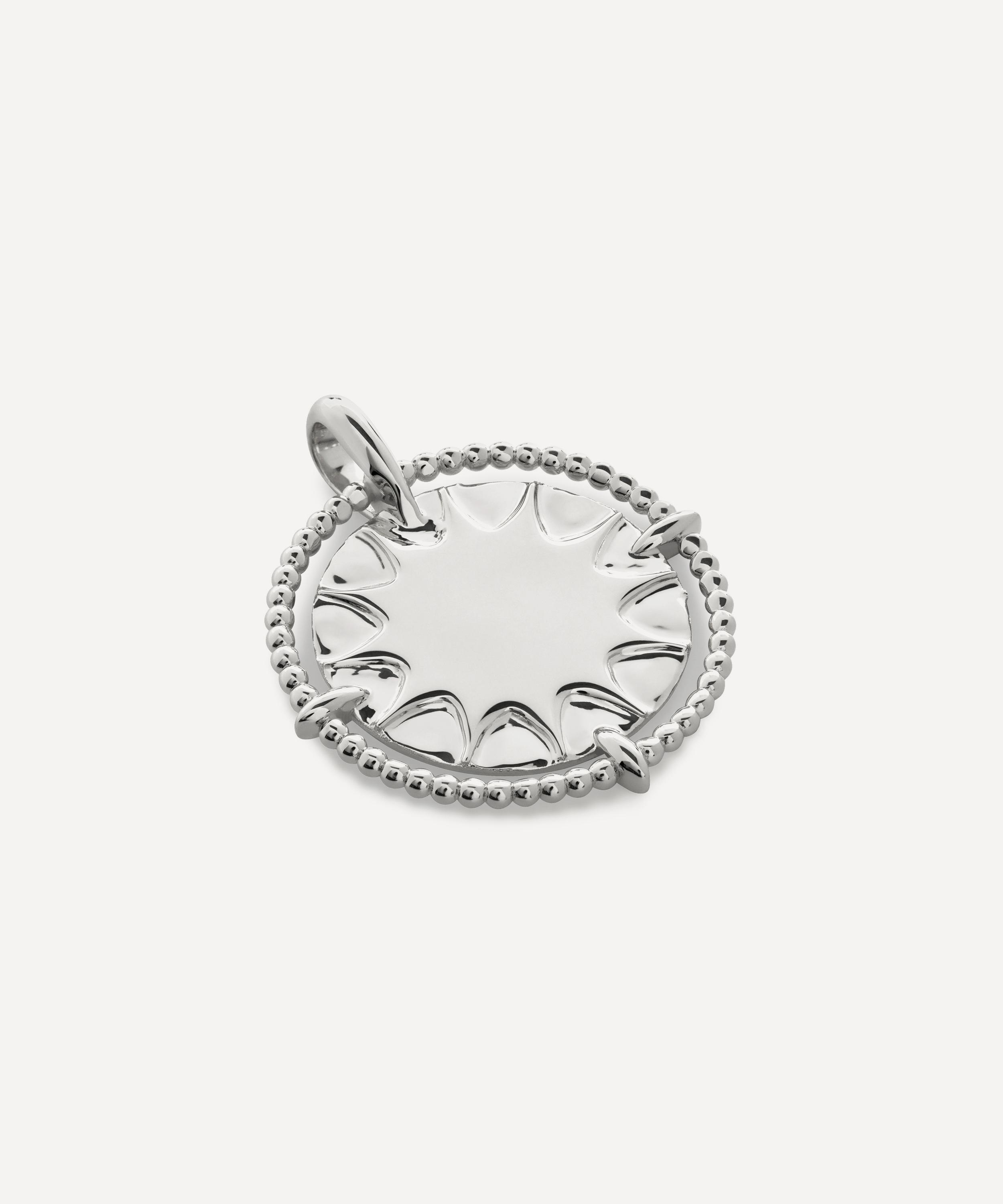 Monica Vinader - Sterling Silver Talisman Sun Pendant Charm image number 0