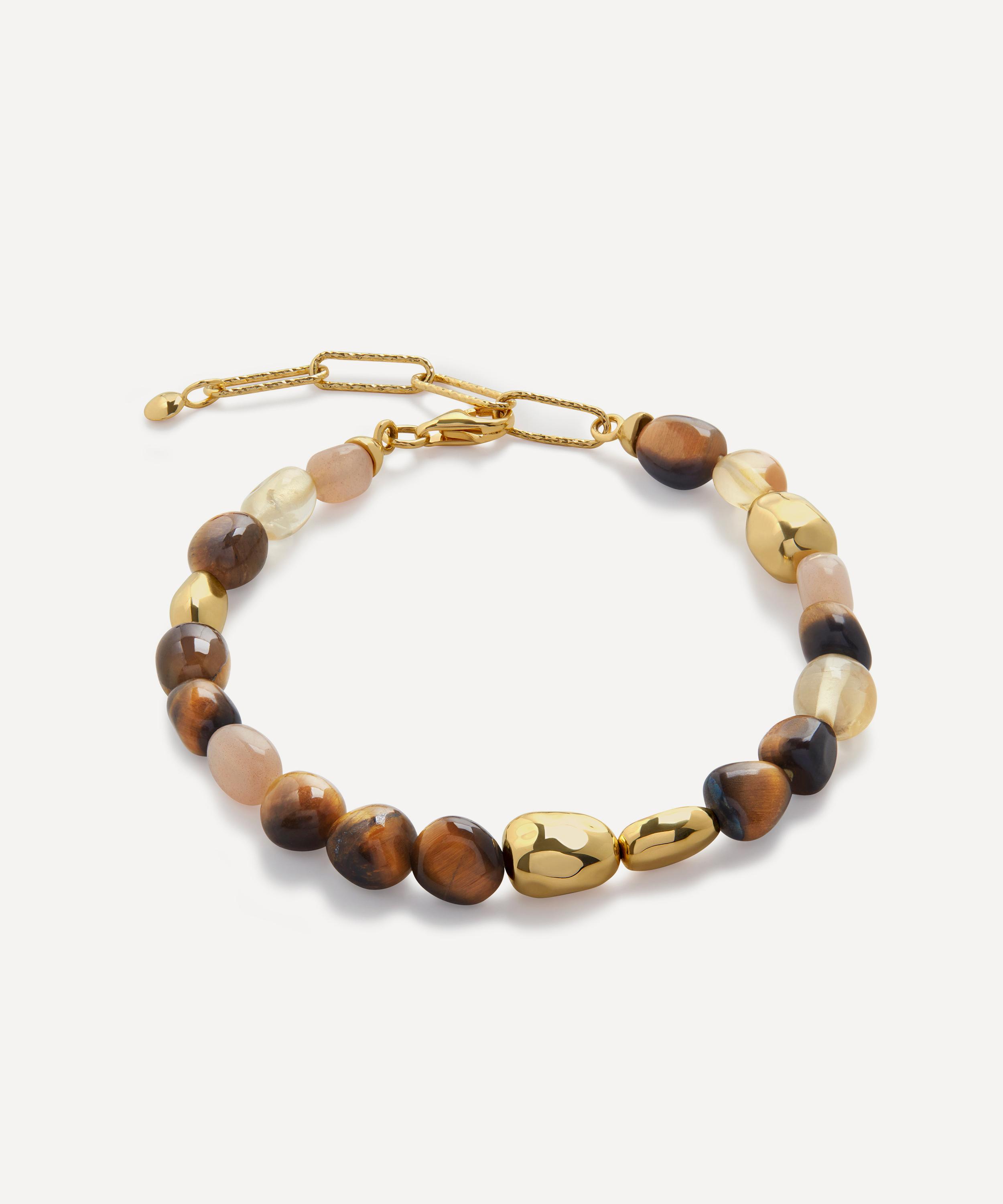 Monica Vinader - 18ct Gold-Plated Vermeil Silver Rio Neutral Gemstone Beaded Bracelet image number 0