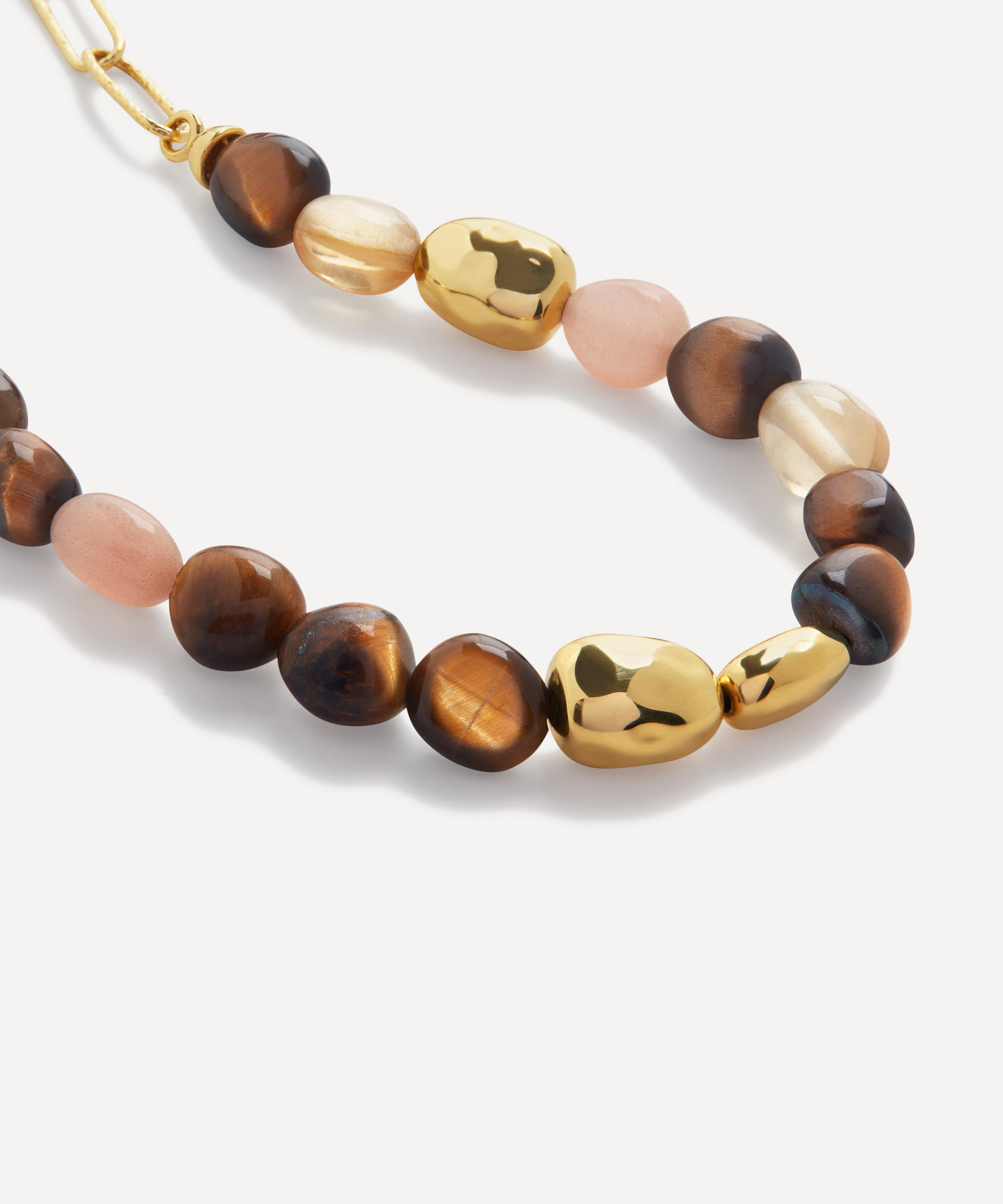 Monica Vinader - 18ct Gold-Plated Vermeil Silver Rio Neutral Gemstone Beaded Bracelet image number 1