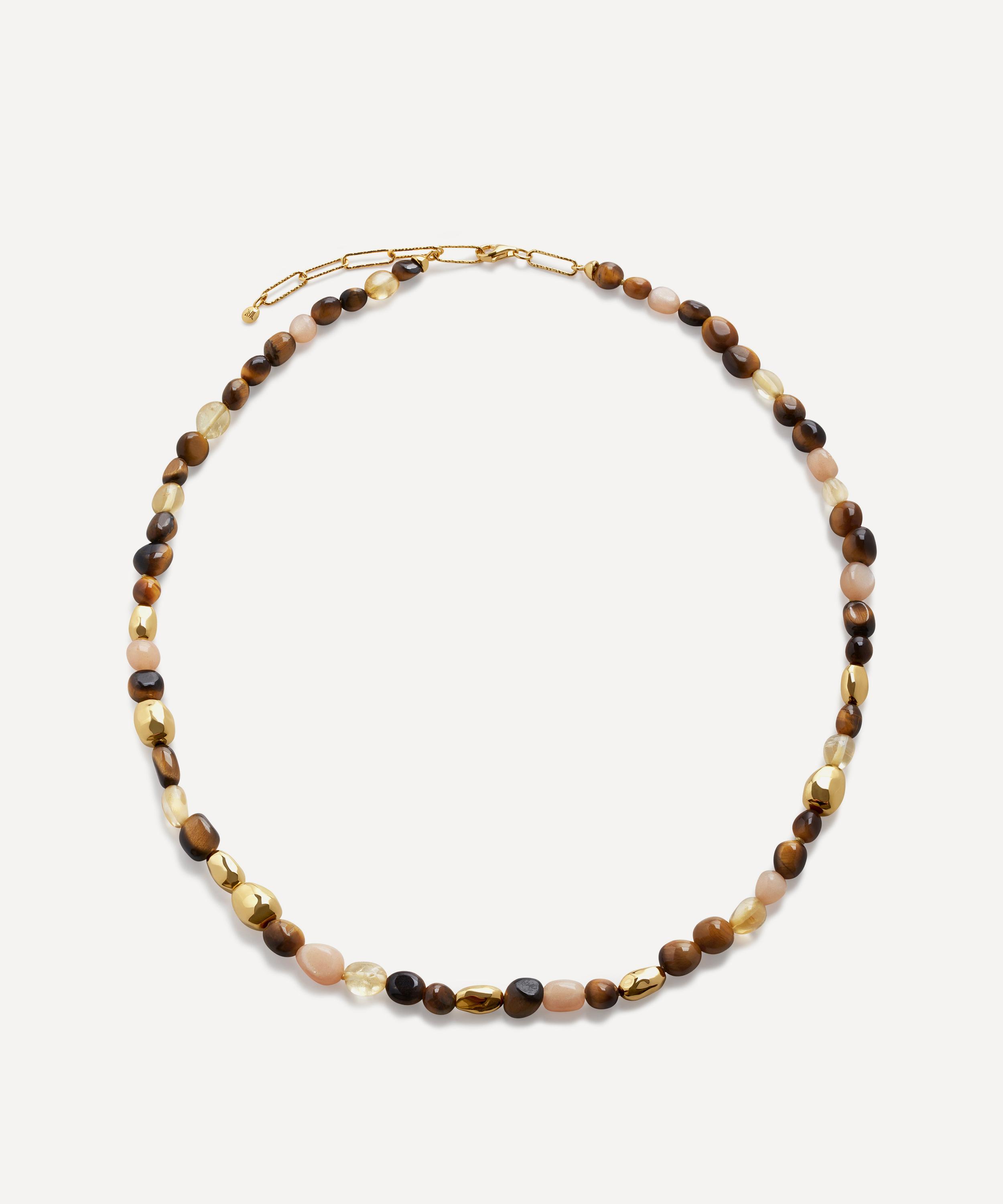 Monica Vinader - 18ct Gold-Plated Vermeil Silver Rio Natural Gemstone Beaded Necklace image number 0