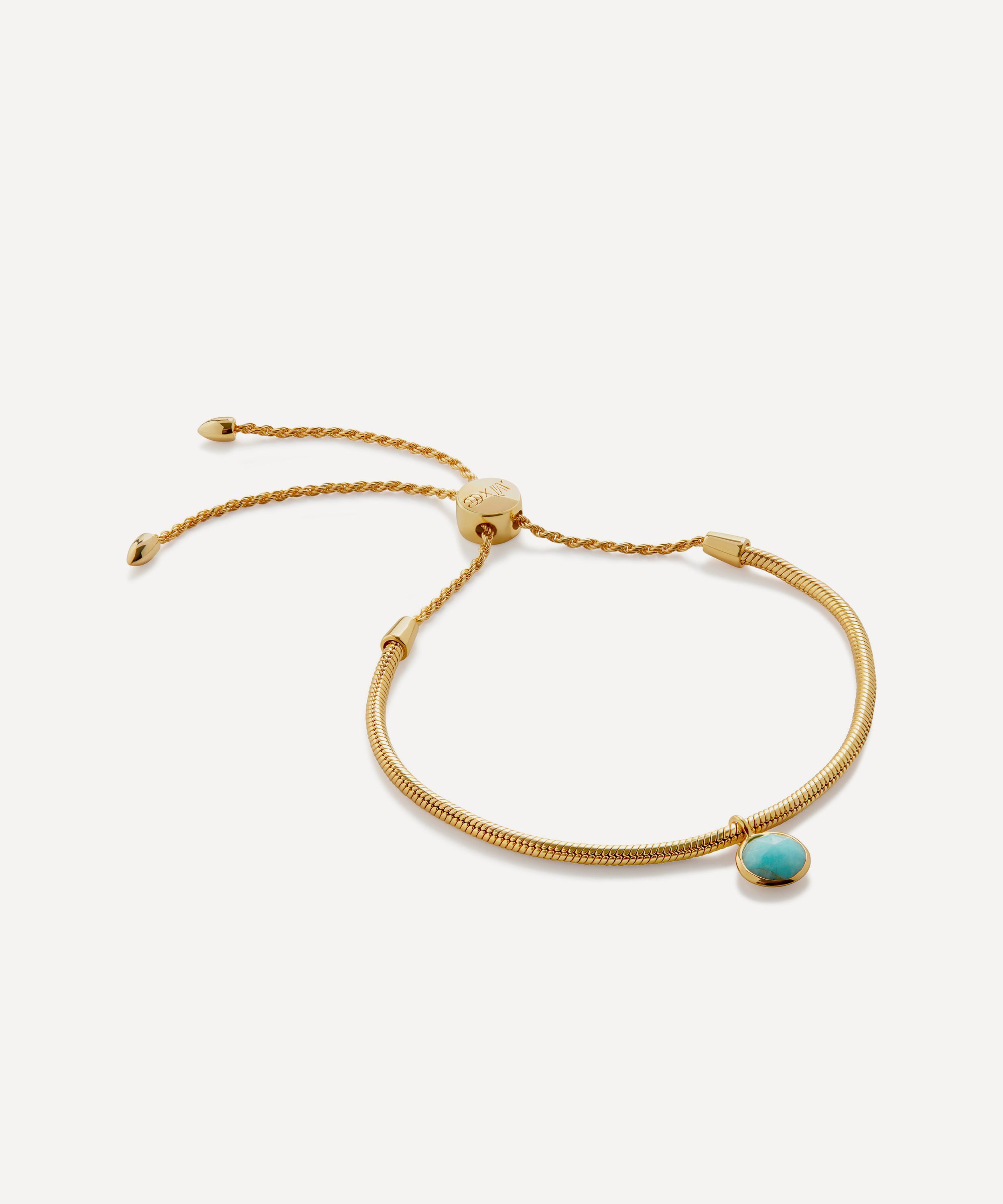 Monica Vinader - 18ct Gold-Plated Vermeil Silver Eclipse Gemstone Friendship Chain Bracelet image number 0