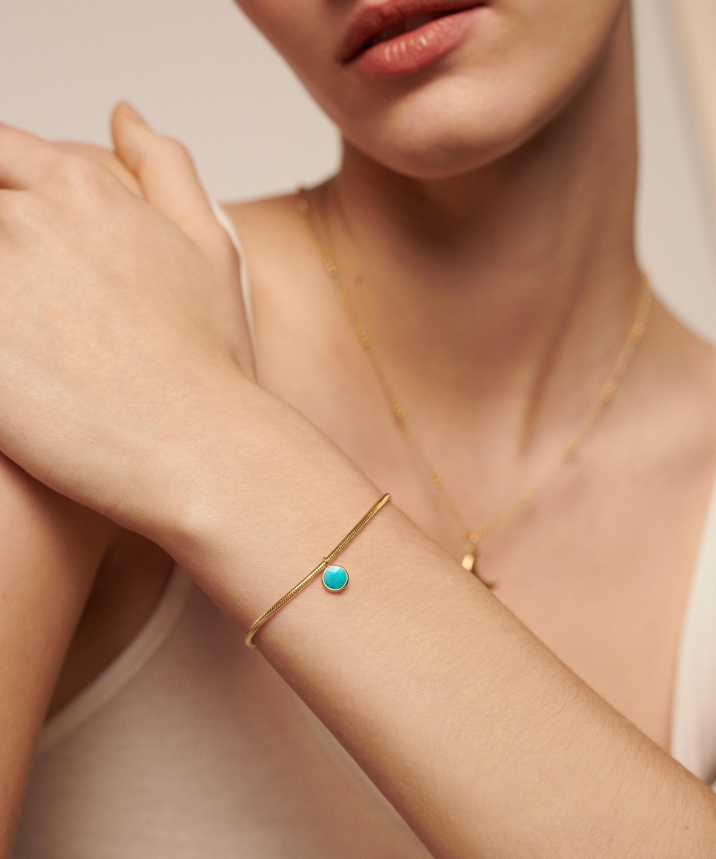 Monica Vinader - 18ct Gold-Plated Vermeil Silver Eclipse Gemstone Friendship Chain Bracelet image number 1