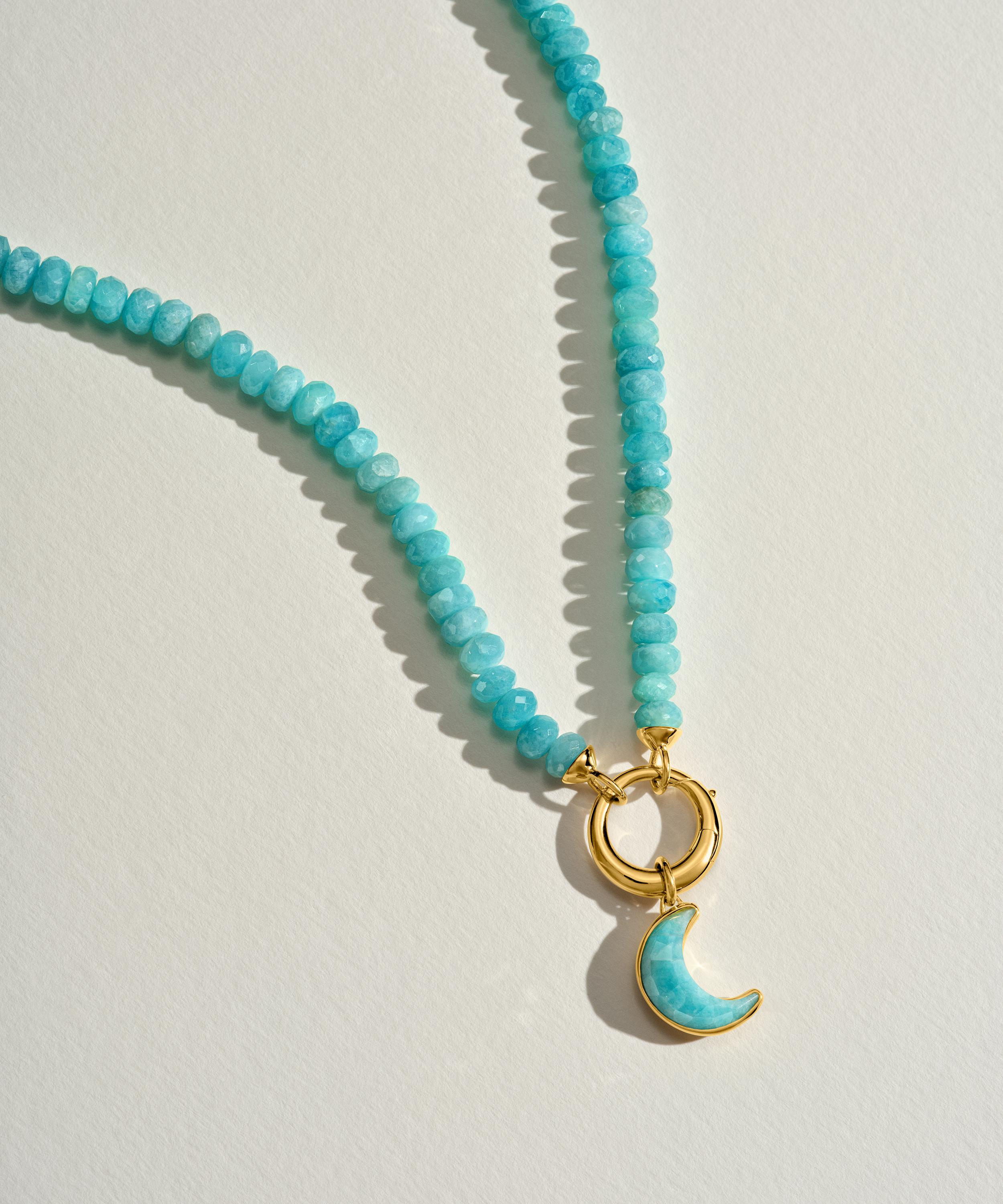 Monica Vinader - X Fei 18ct Gold-Plated Vermeil Gemstone Beaded Necklace image number 2