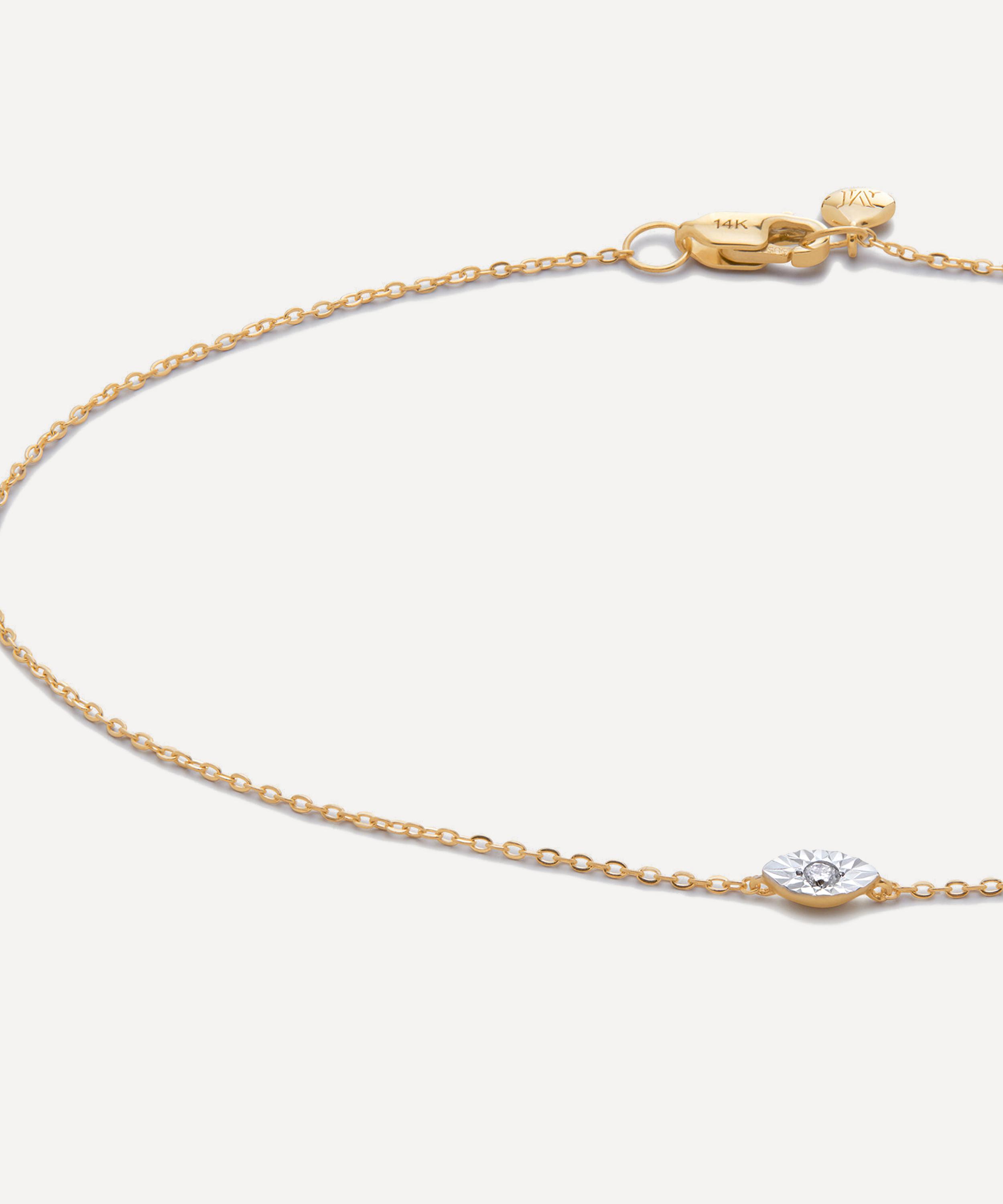 Monica Vinader - 14ct Gold Marquise Lab-Grown Diamond Chain Bracelet image number 1