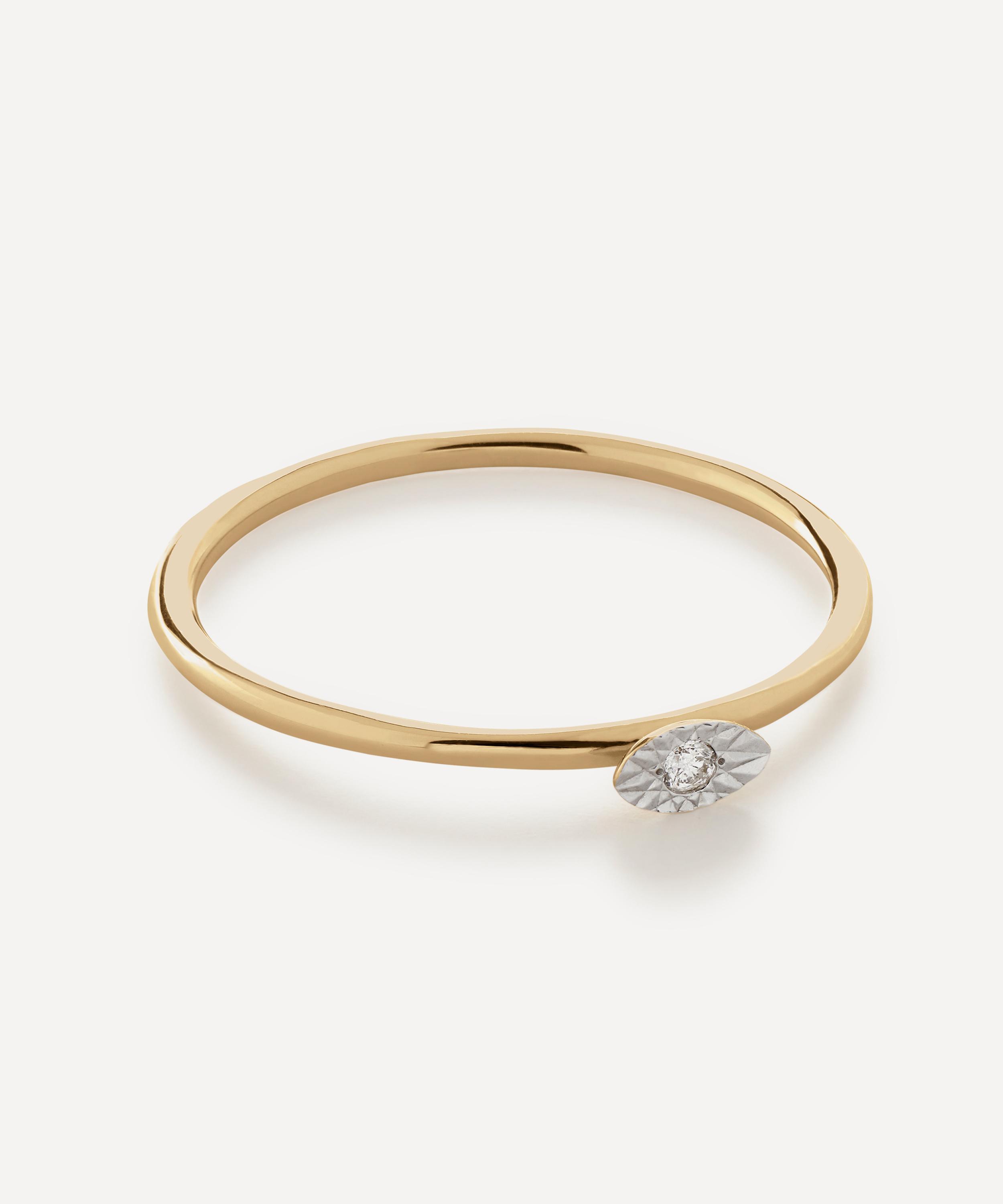 Monica Vinader - 14ct Gold Marquise Lab-Grown Diamond Ring