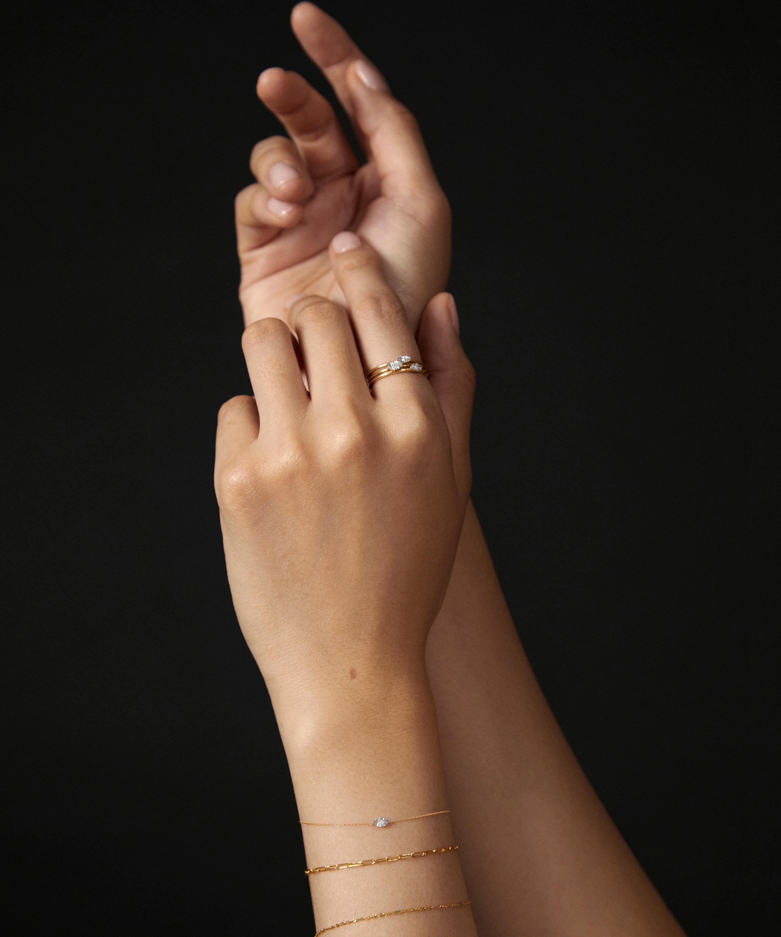 Monica Vinader - 14ct Gold Marquise Lab-Grown Diamond Ring image number 2