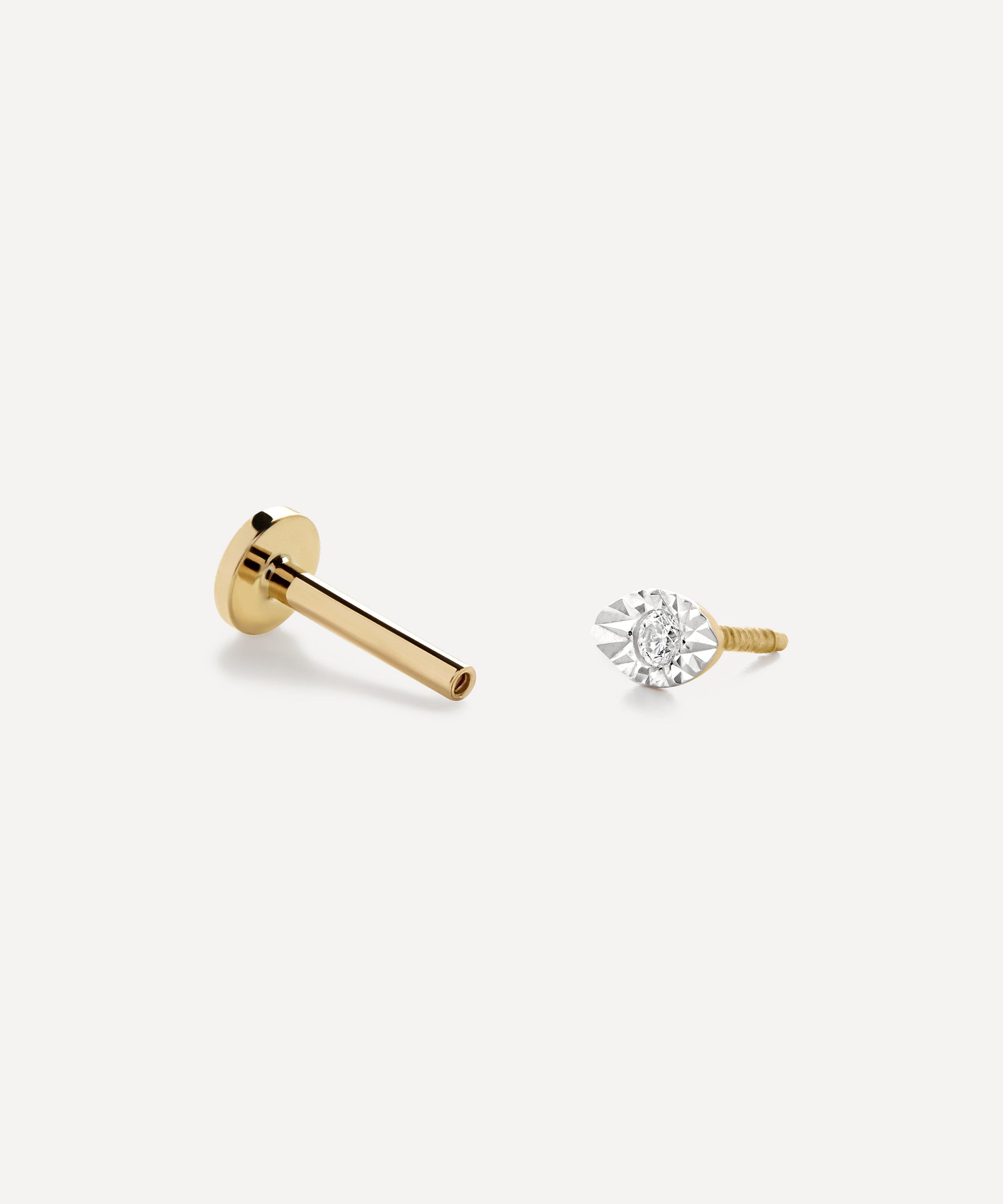 Monica Vinader - 9ct Gold Lab-Grown Diamond Single Stud Earring image number 3