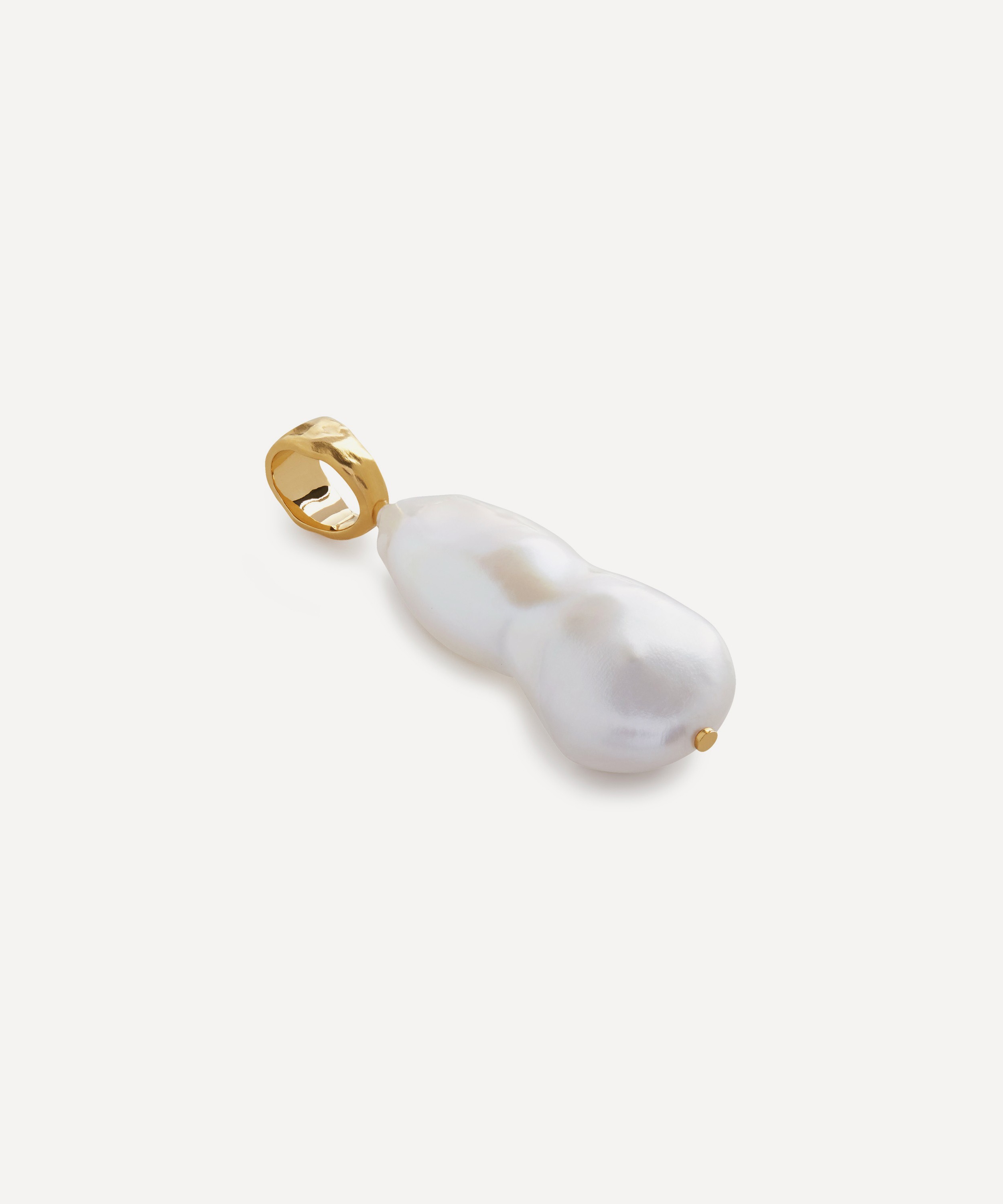 Monica Vinader - 18ct Gold-Plated Vermeil Silver Capri Teardrop Pearl Pendant Charm image number 0