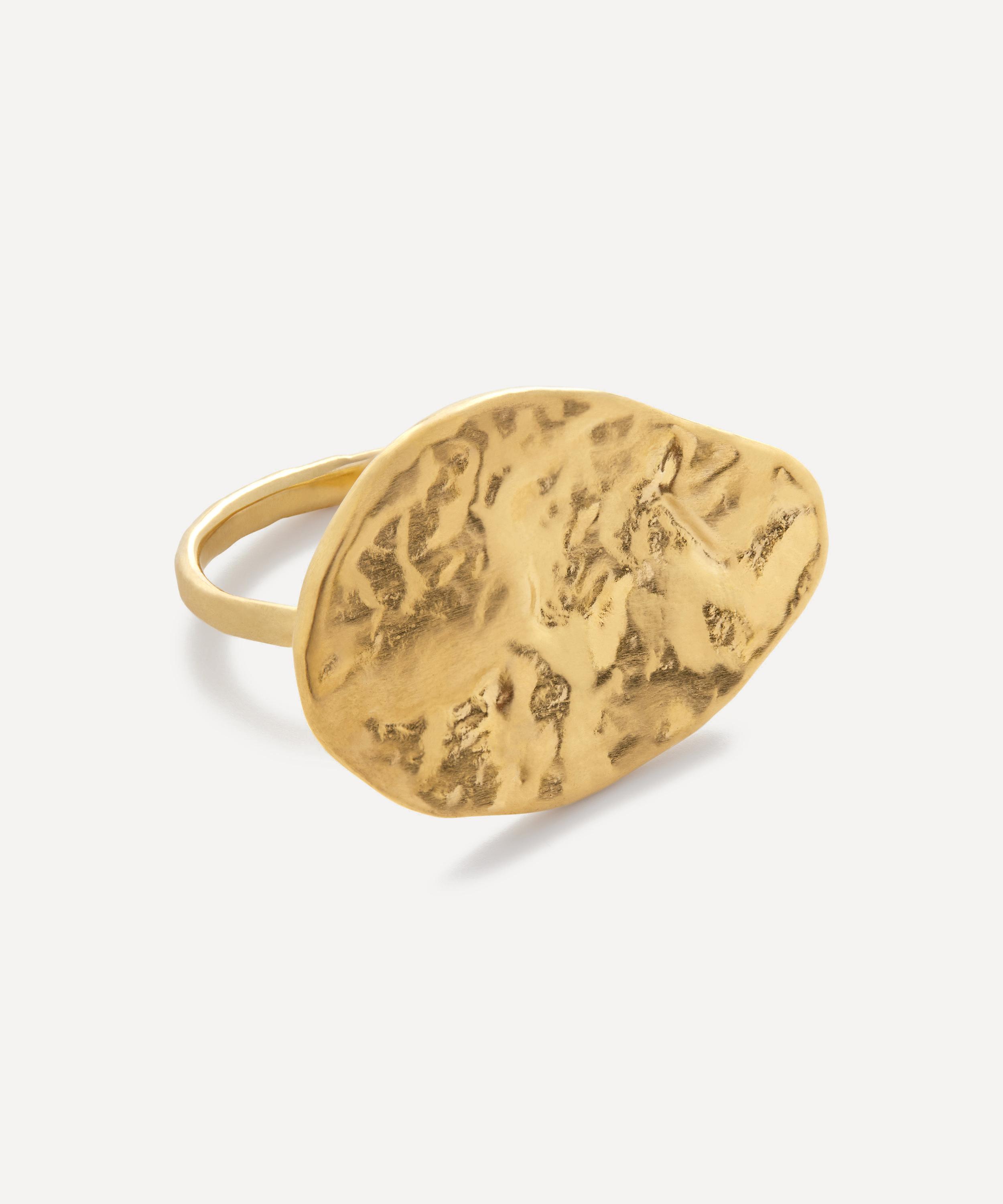 Monica Vinader - 18ct Gold-Plated Vermeil Silver Capri Teardrop Ring
