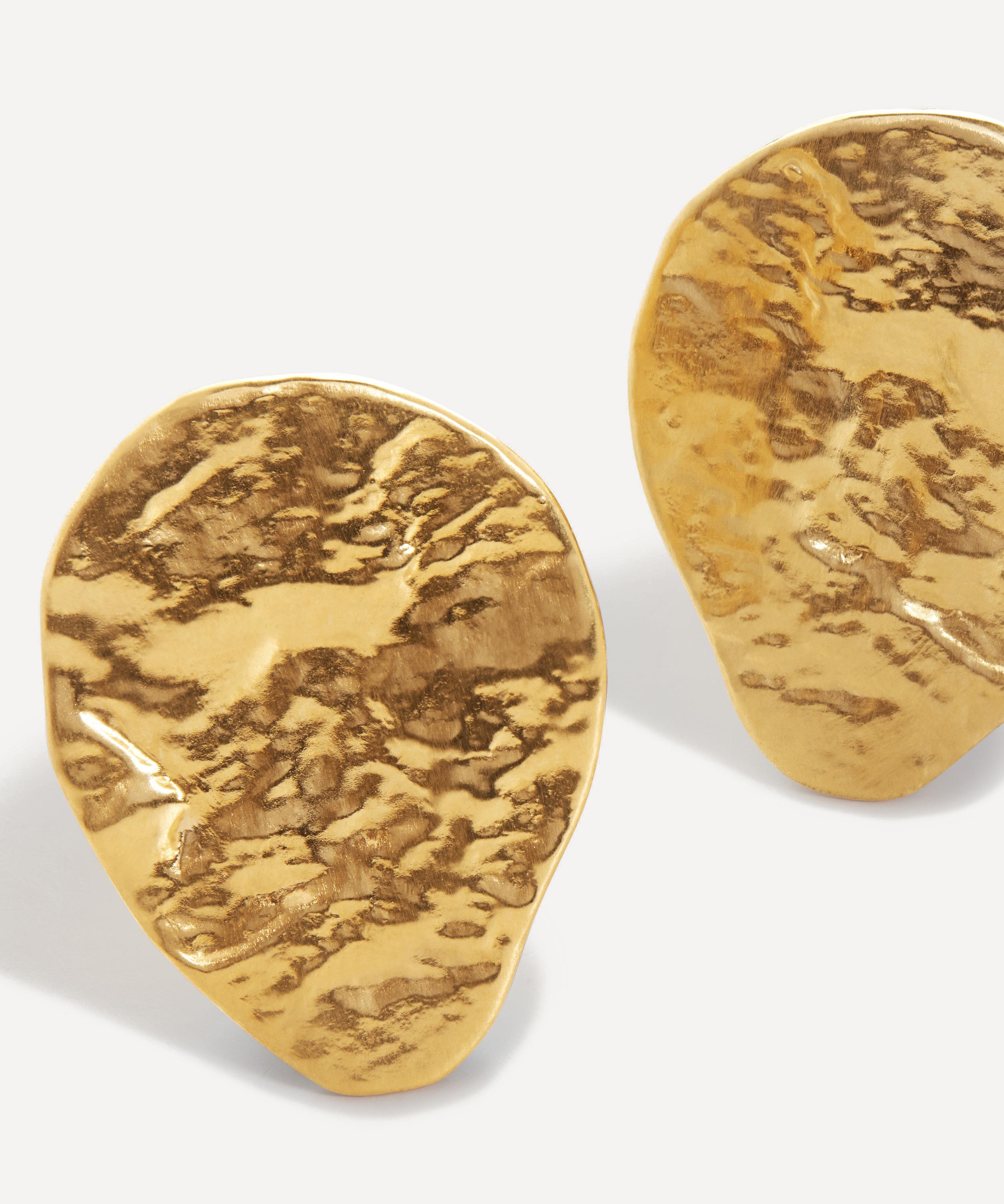 Monica Vinader - 18ct Gold-Plated Vermeil Silver Capri Teardrop Stud Earrings image number 2