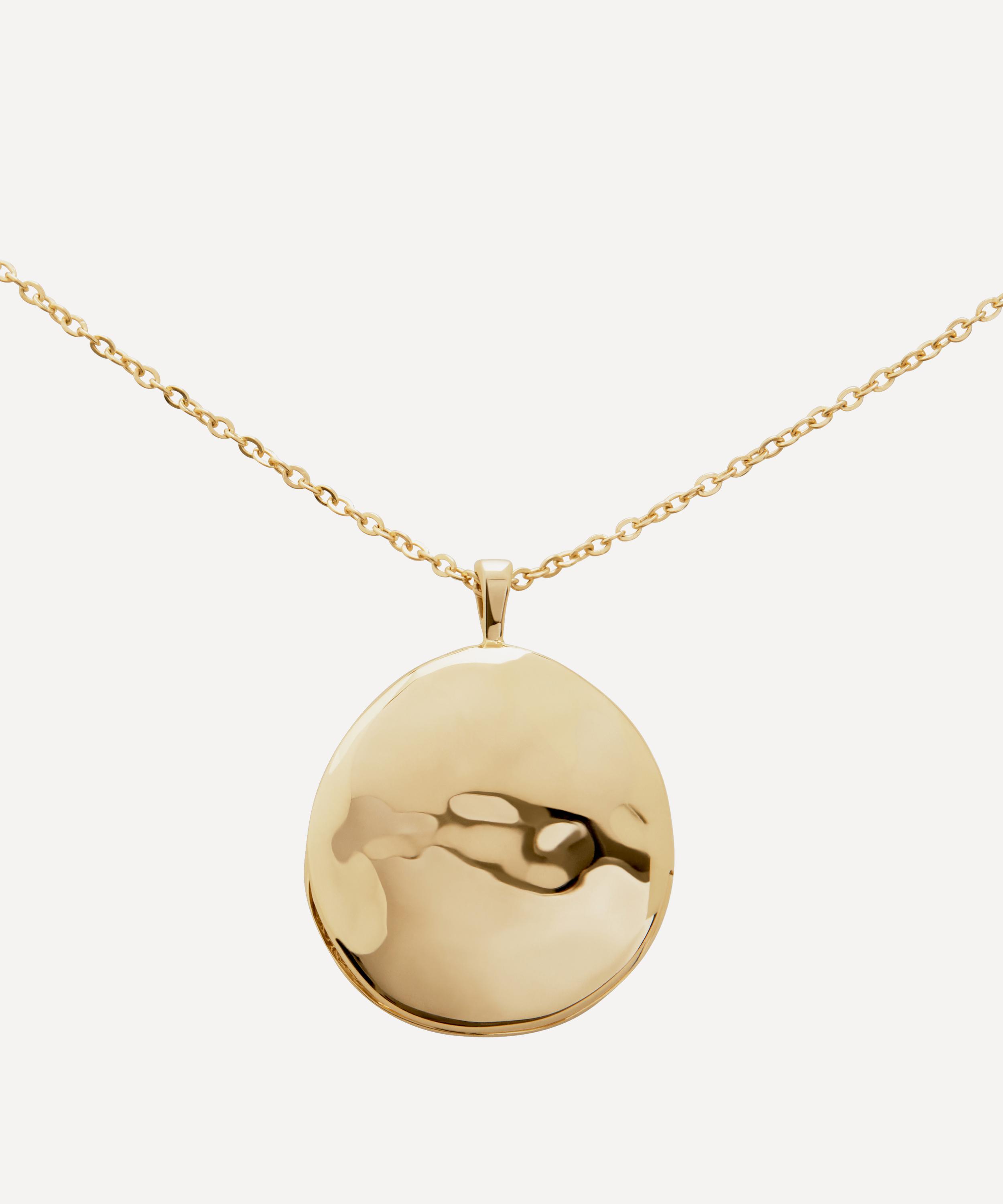 Monica Vinader - 14ct Gold Siren Round Locket Necklace image number 2