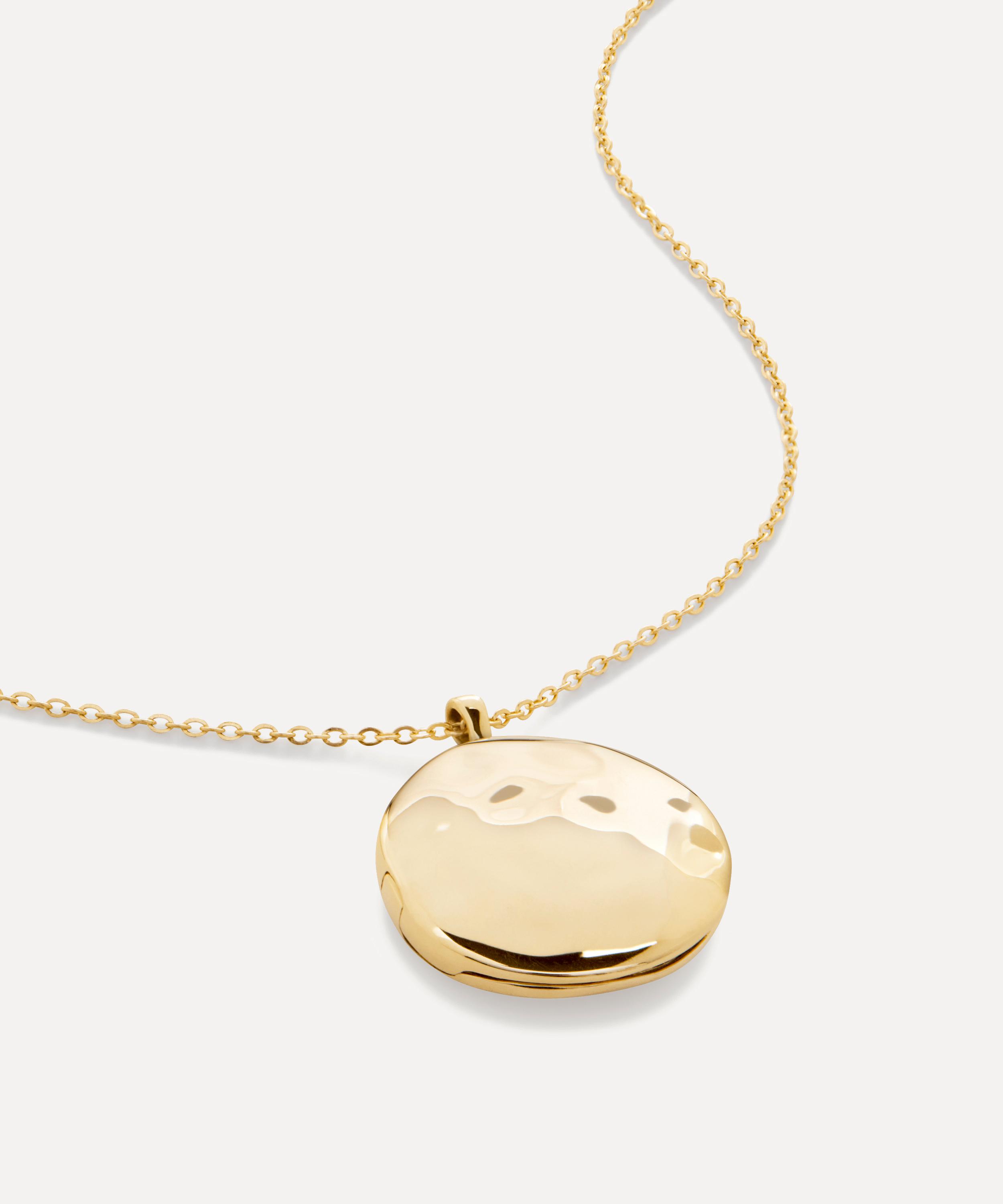 Monica Vinader - 14ct Gold Siren Round Locket Necklace image number 3