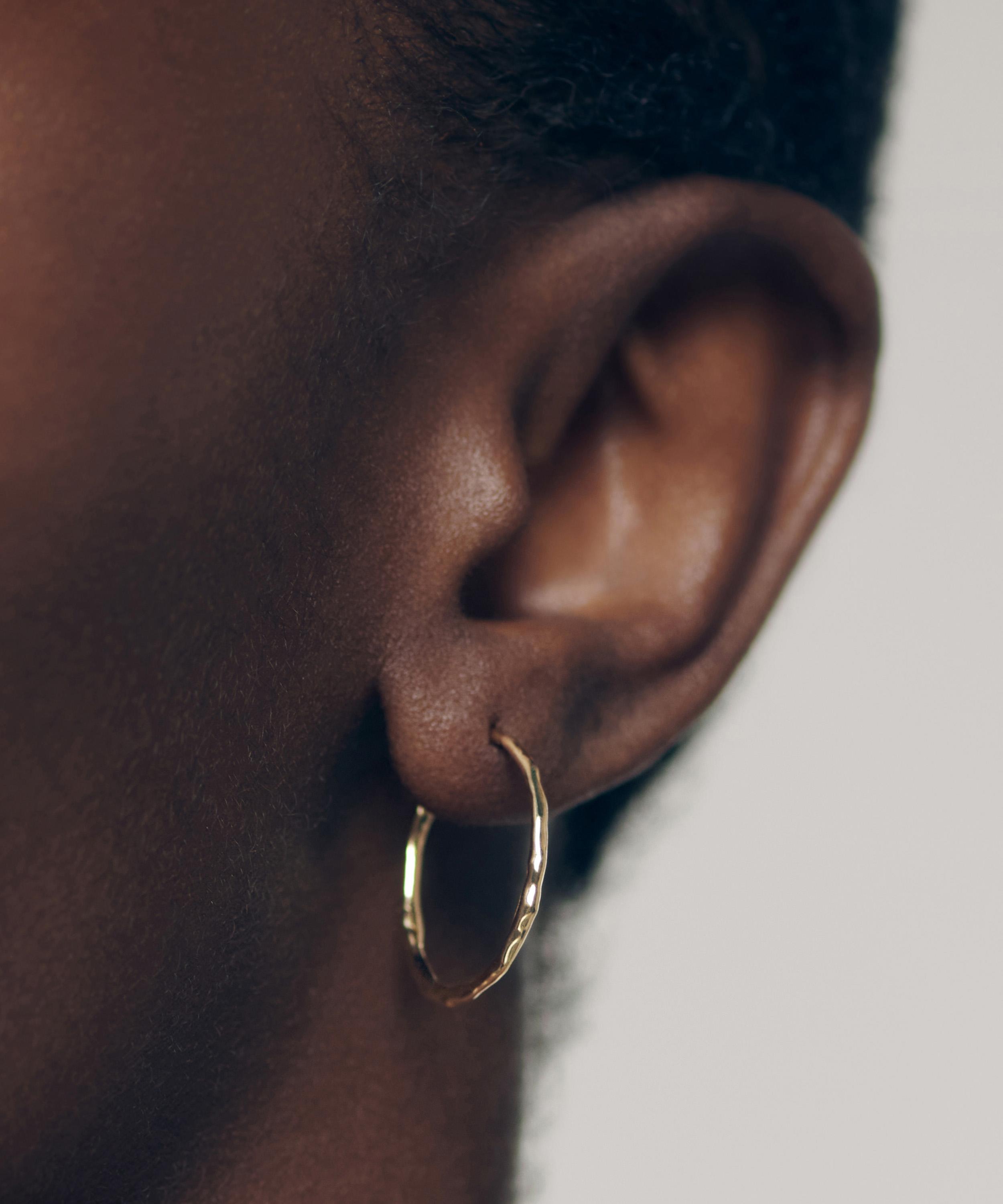 Monica Vinader - 14ct Gold Siren Medium Hoop Earrings image number 1