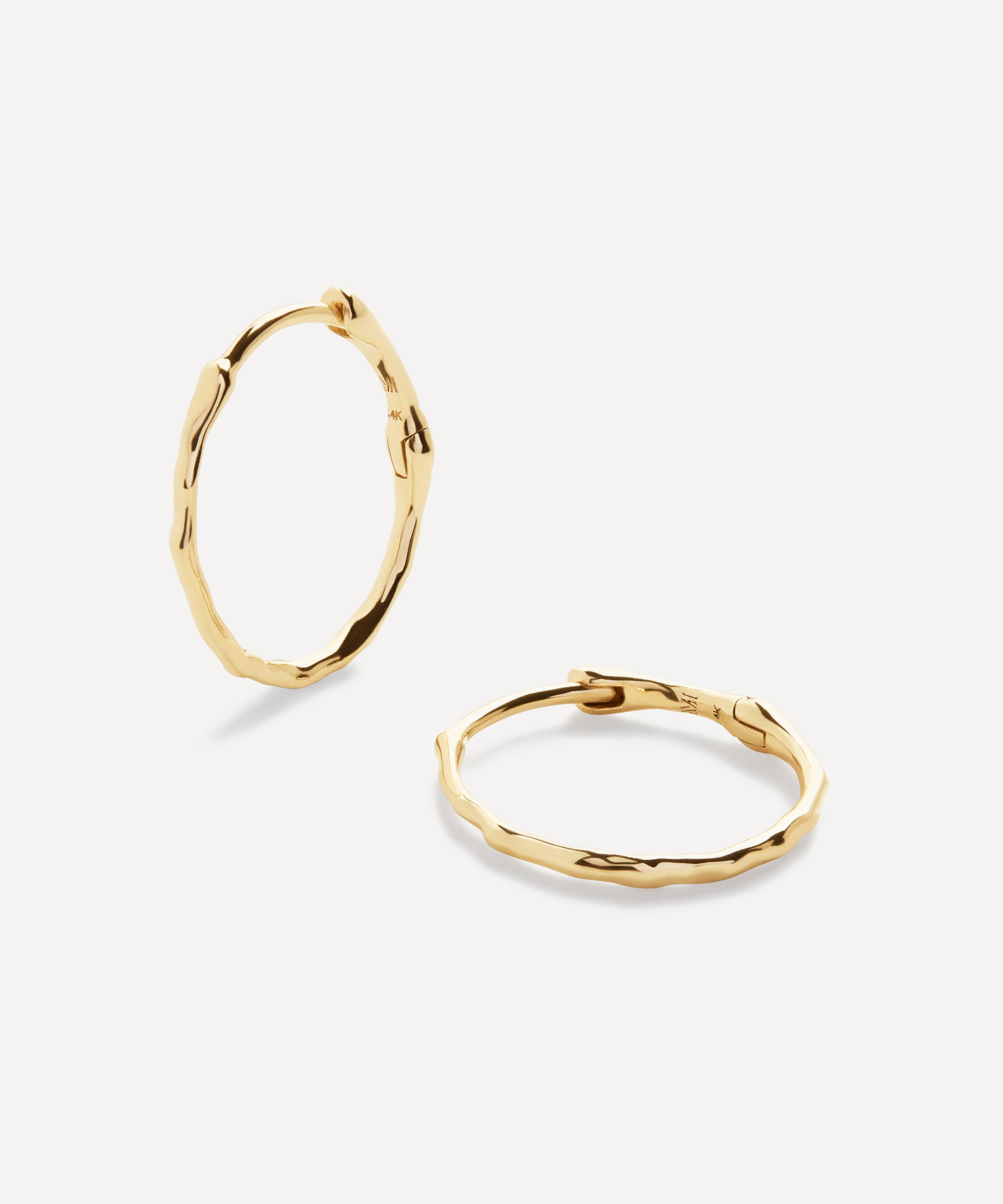 Monica Vinader - 14ct Gold Siren Small Hoop Earrings