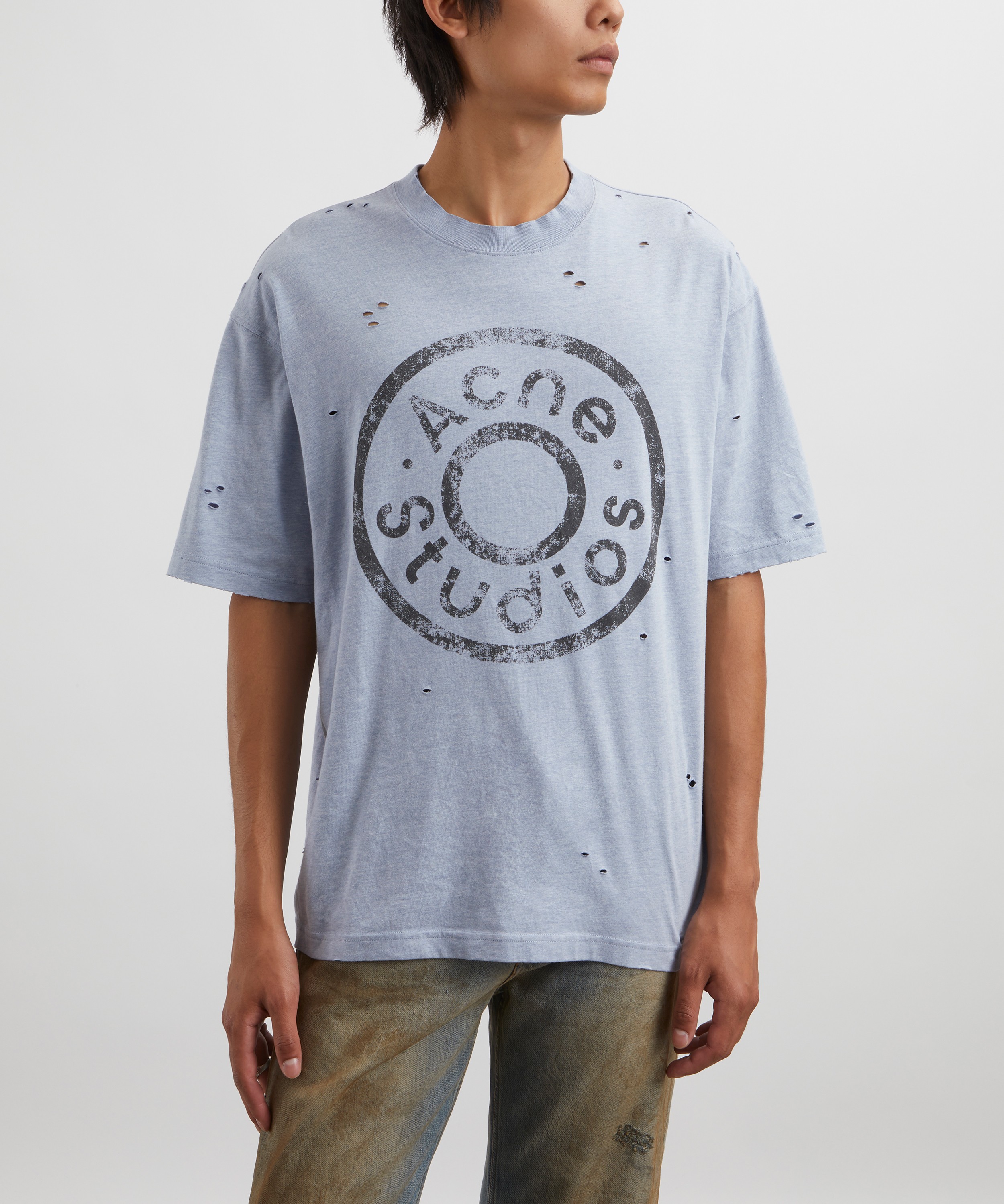 Acne Studios - Blue Melange Button Logo image number 2