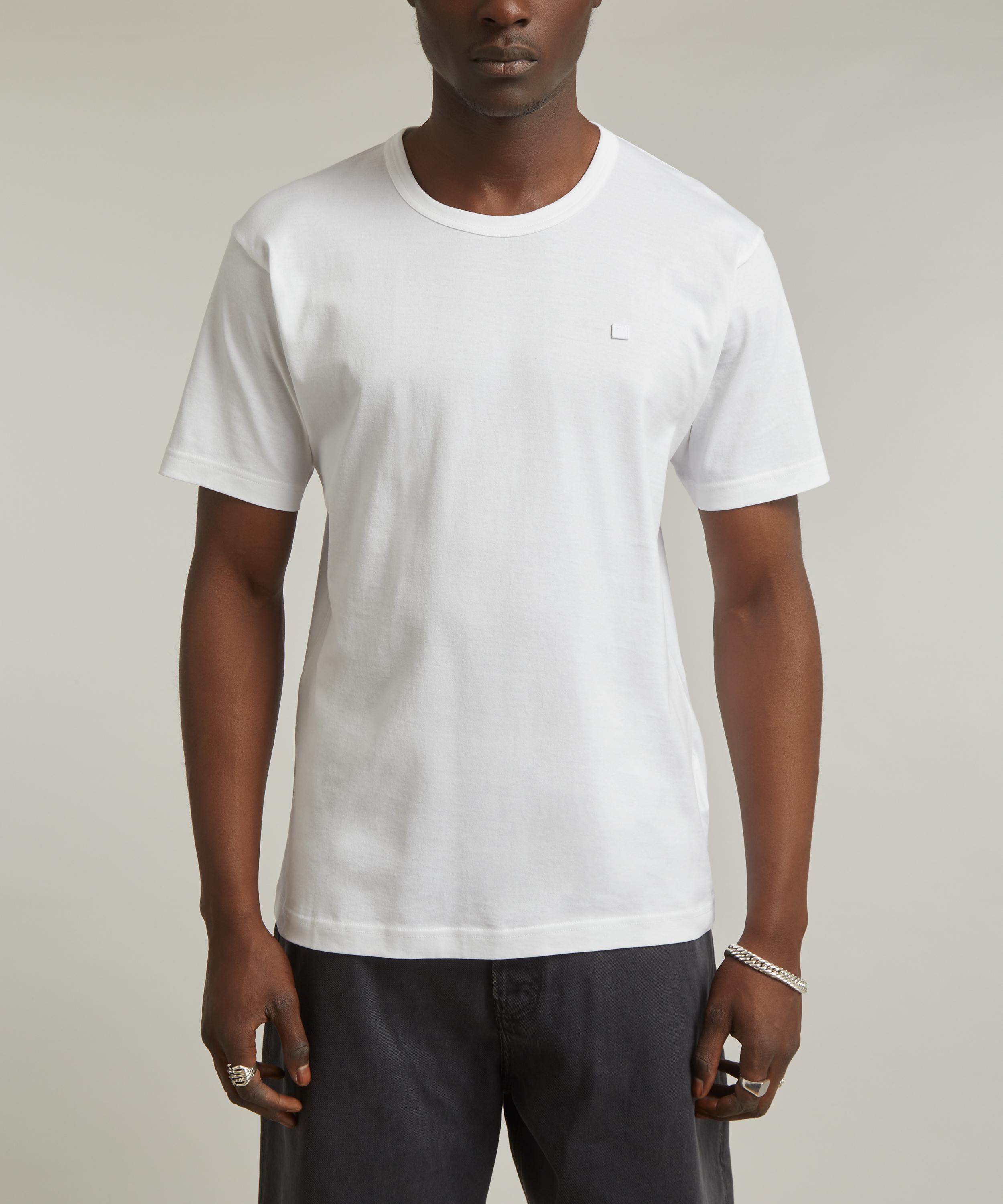 Acne Studios - White Regular Fit Crew Neck T-Shirt image number 2