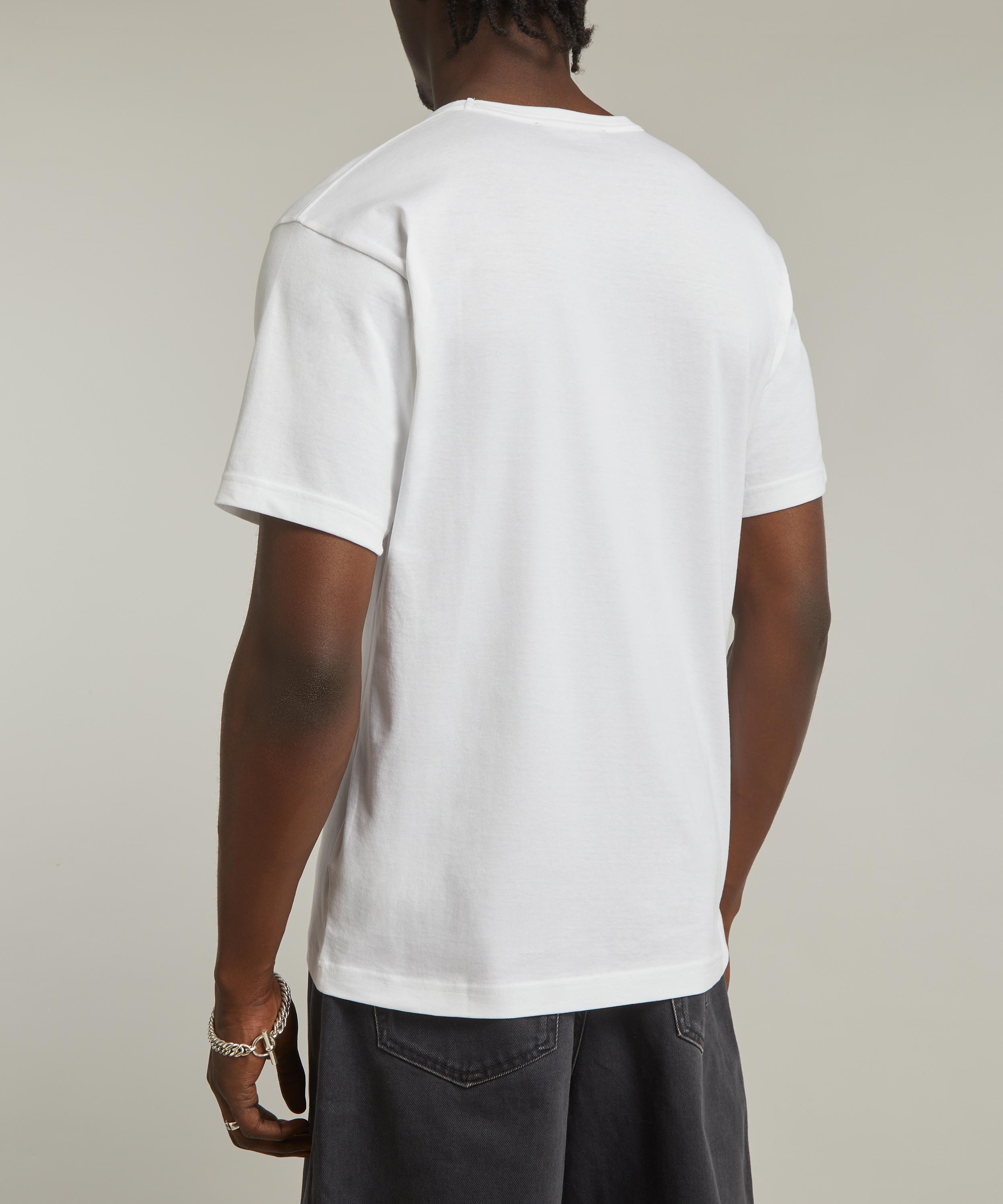 Acne Studios - White Regular Fit Crew Neck T-Shirt image number 3