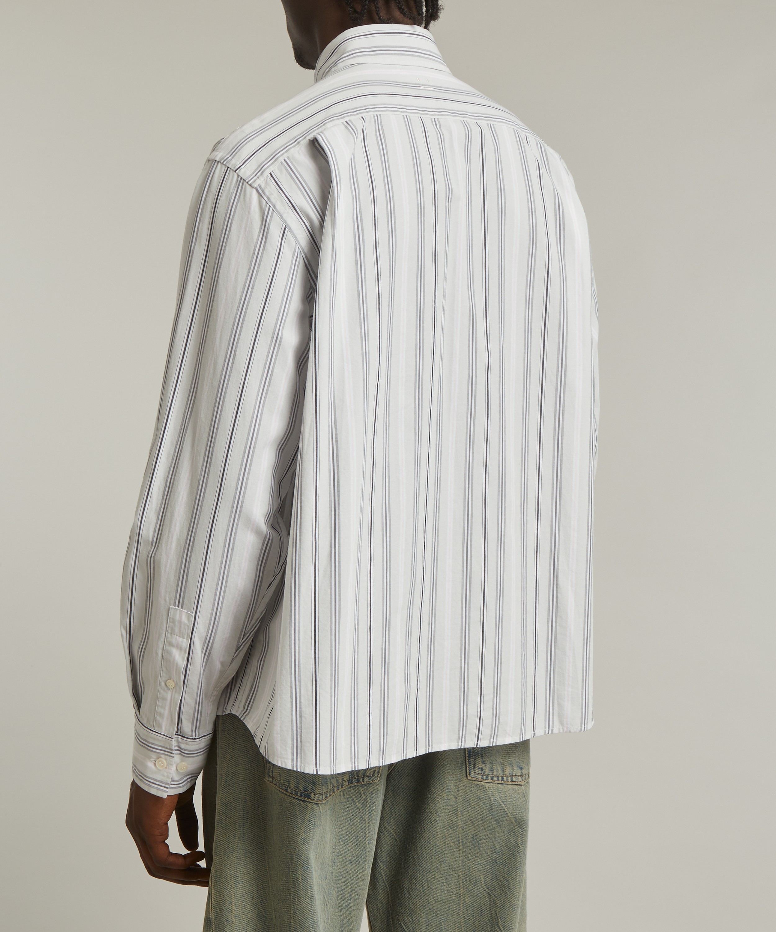 Acne Studios - Face Logo Striped Shirt image number 3