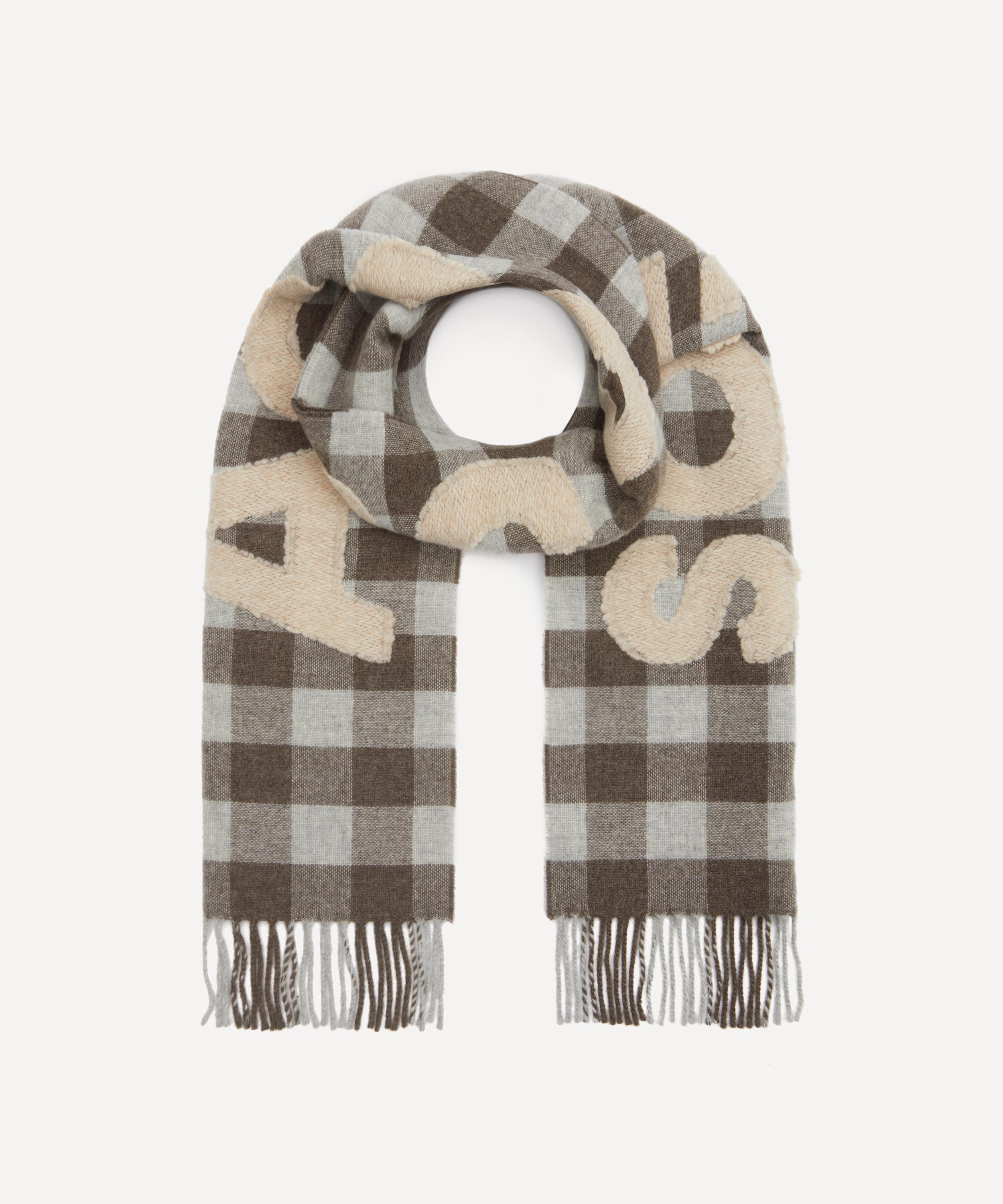 Acne Studios - Check Logo Scarf image number 0