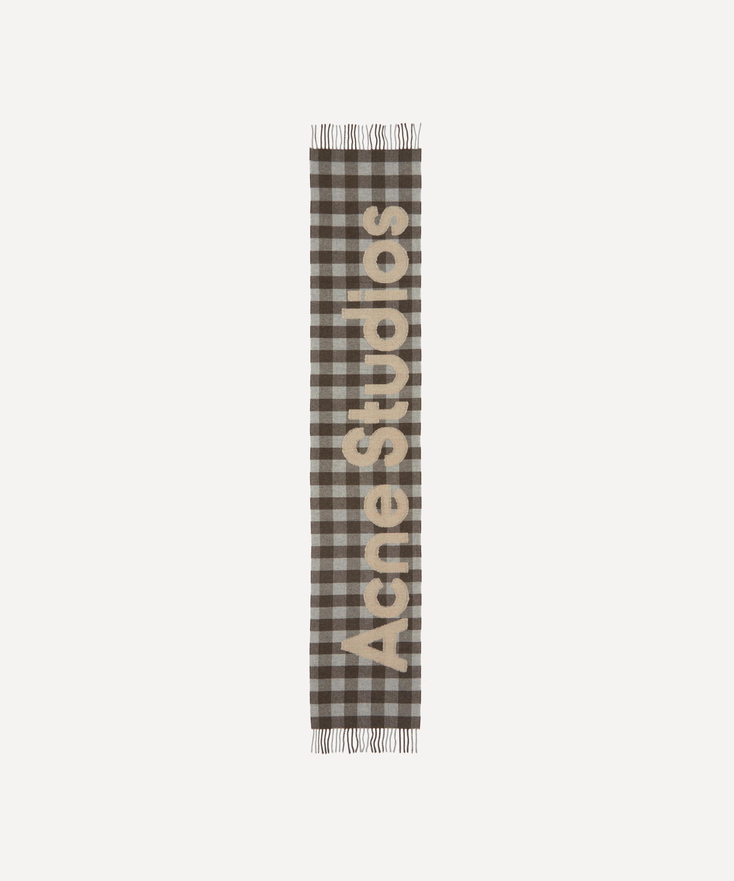 Acne Studios - Check Logo Scarf image number 1