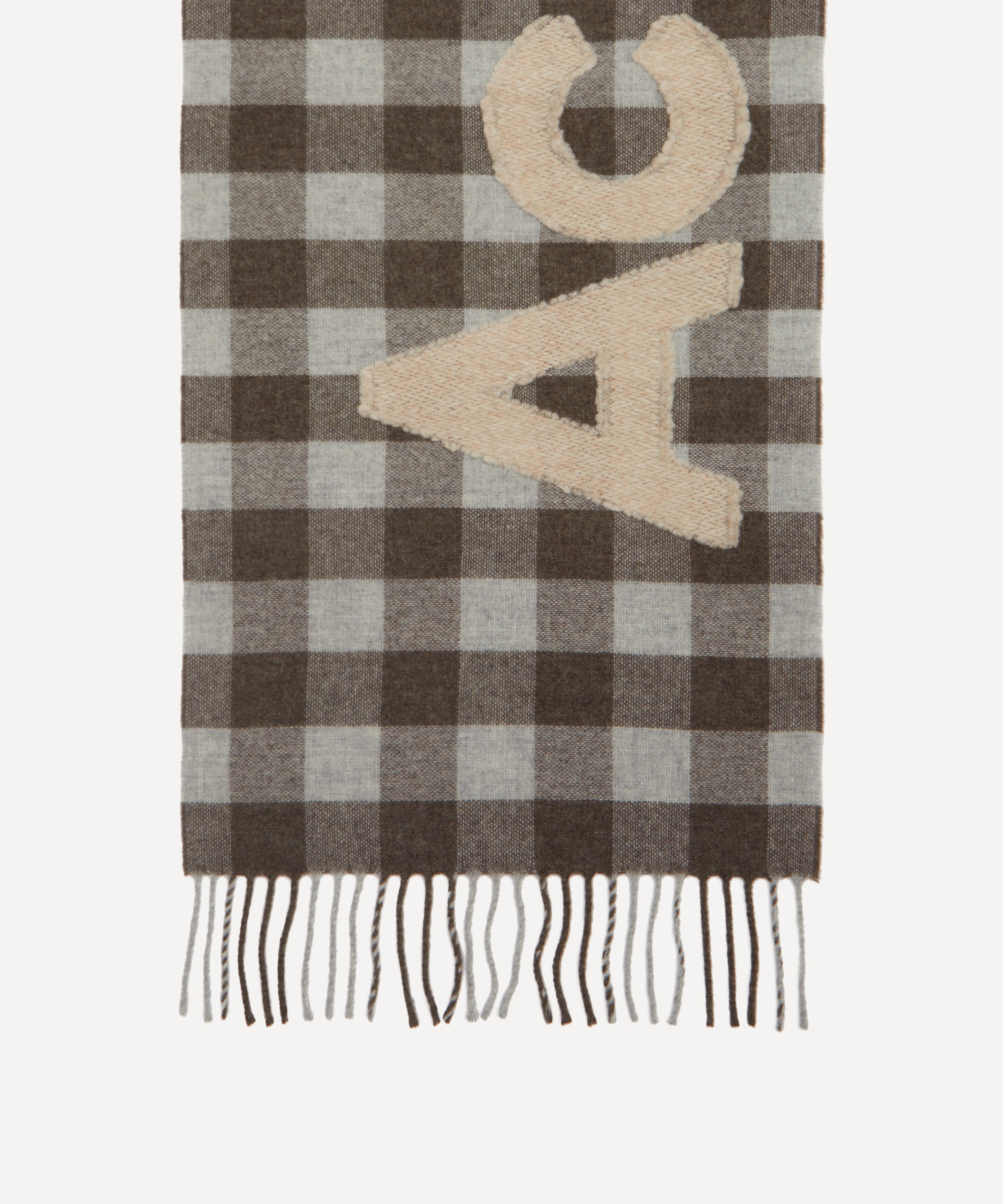 Acne Studios - Check Logo Scarf image number 2