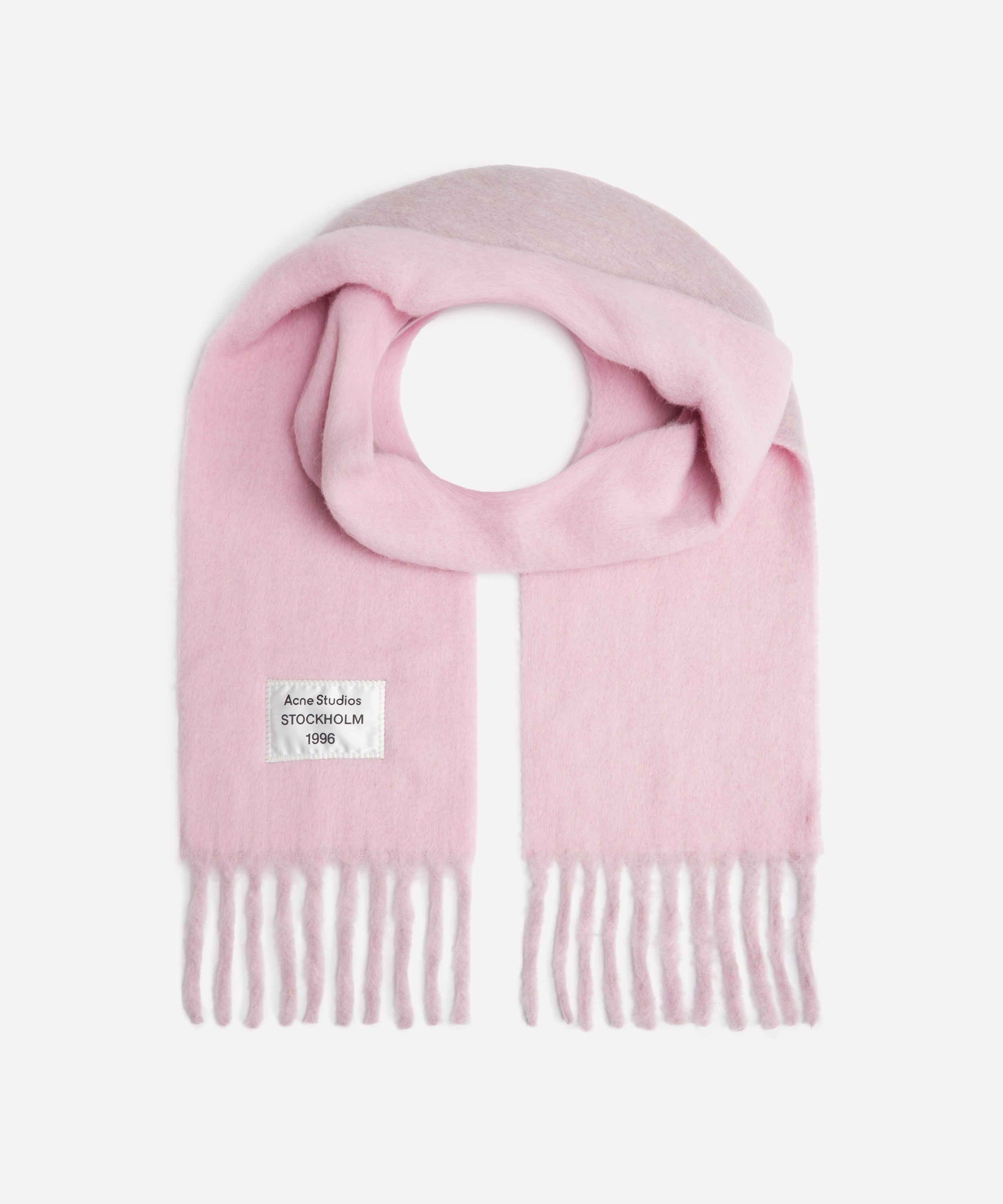 Acne Studios - Fringed Logo Scarf image number 1