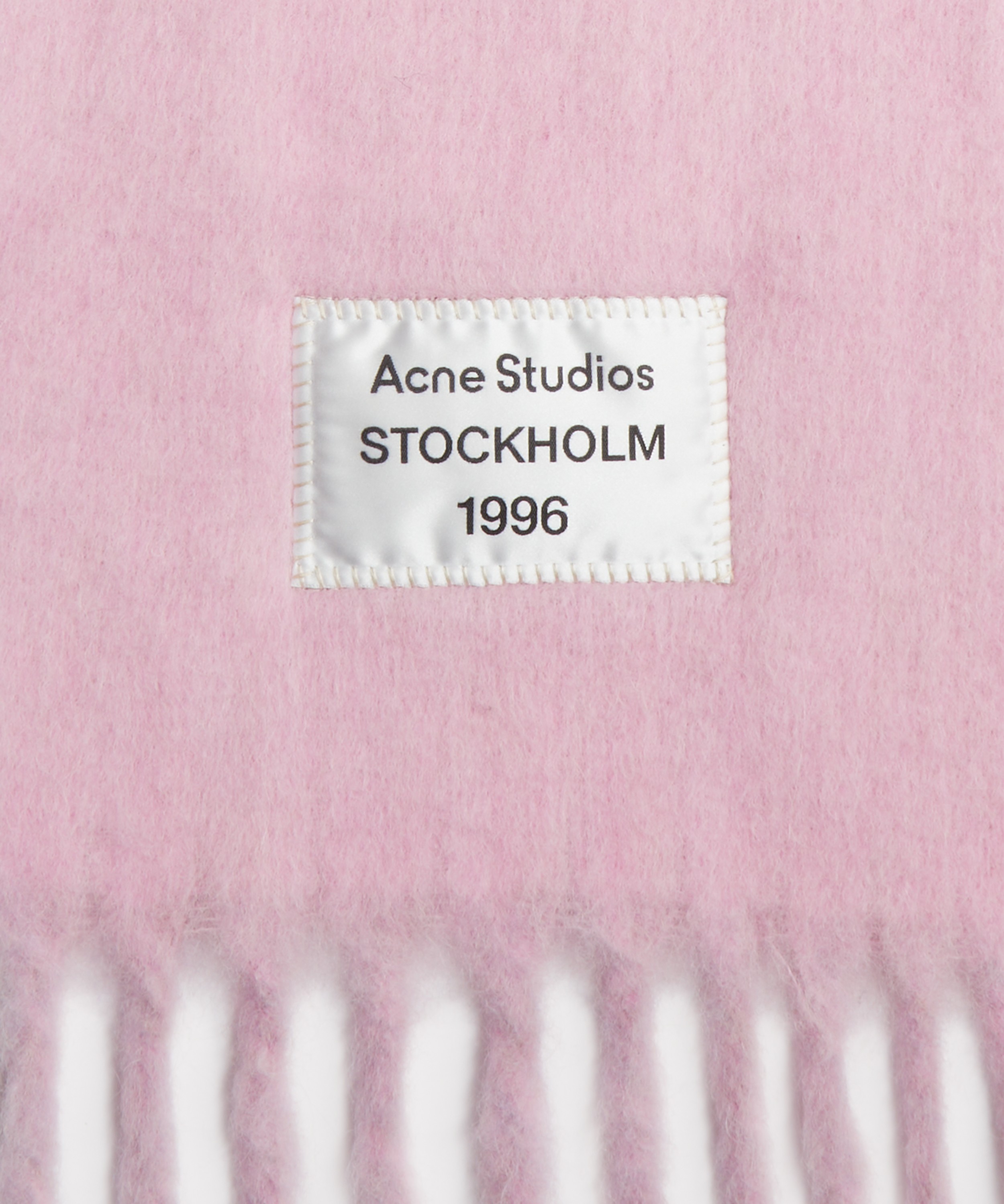 Acne Studios - Fringed Logo Scarf image number 2