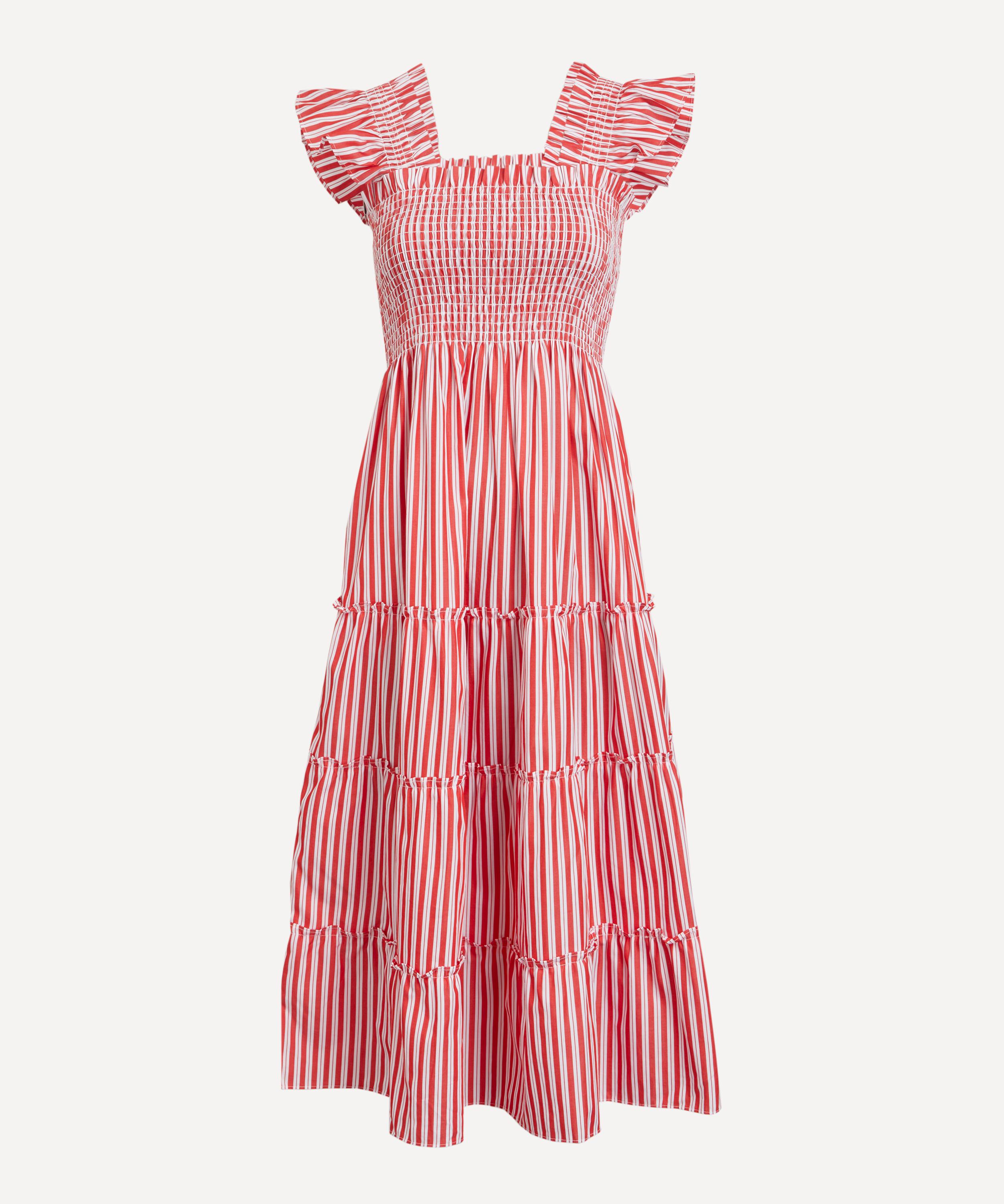 Hill House Home - Ellie Nap Dress in Red Stripe image number 0