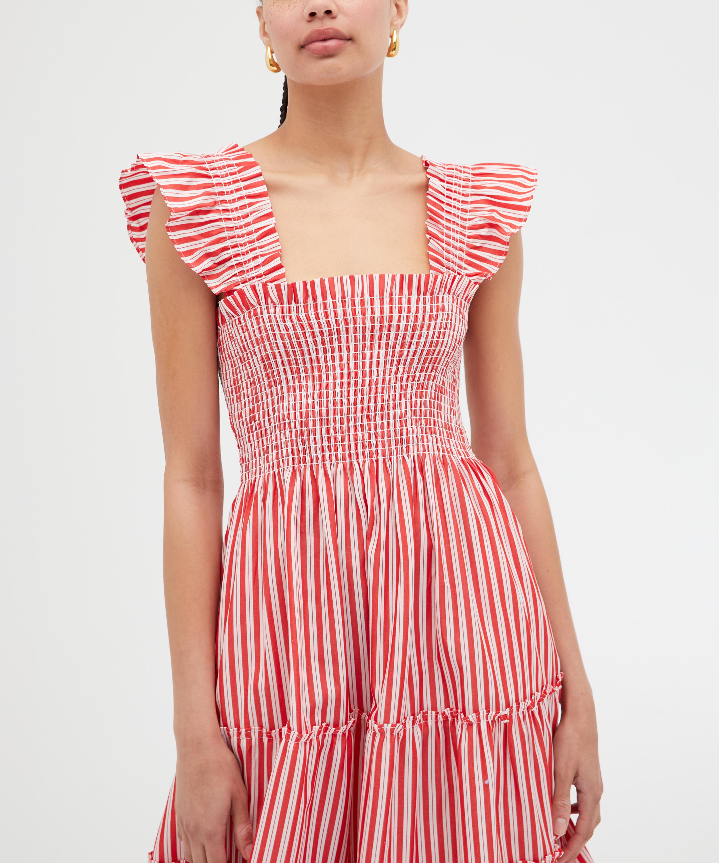 Hill House Home - Ellie Nap Dress in Red Stripe image number 1