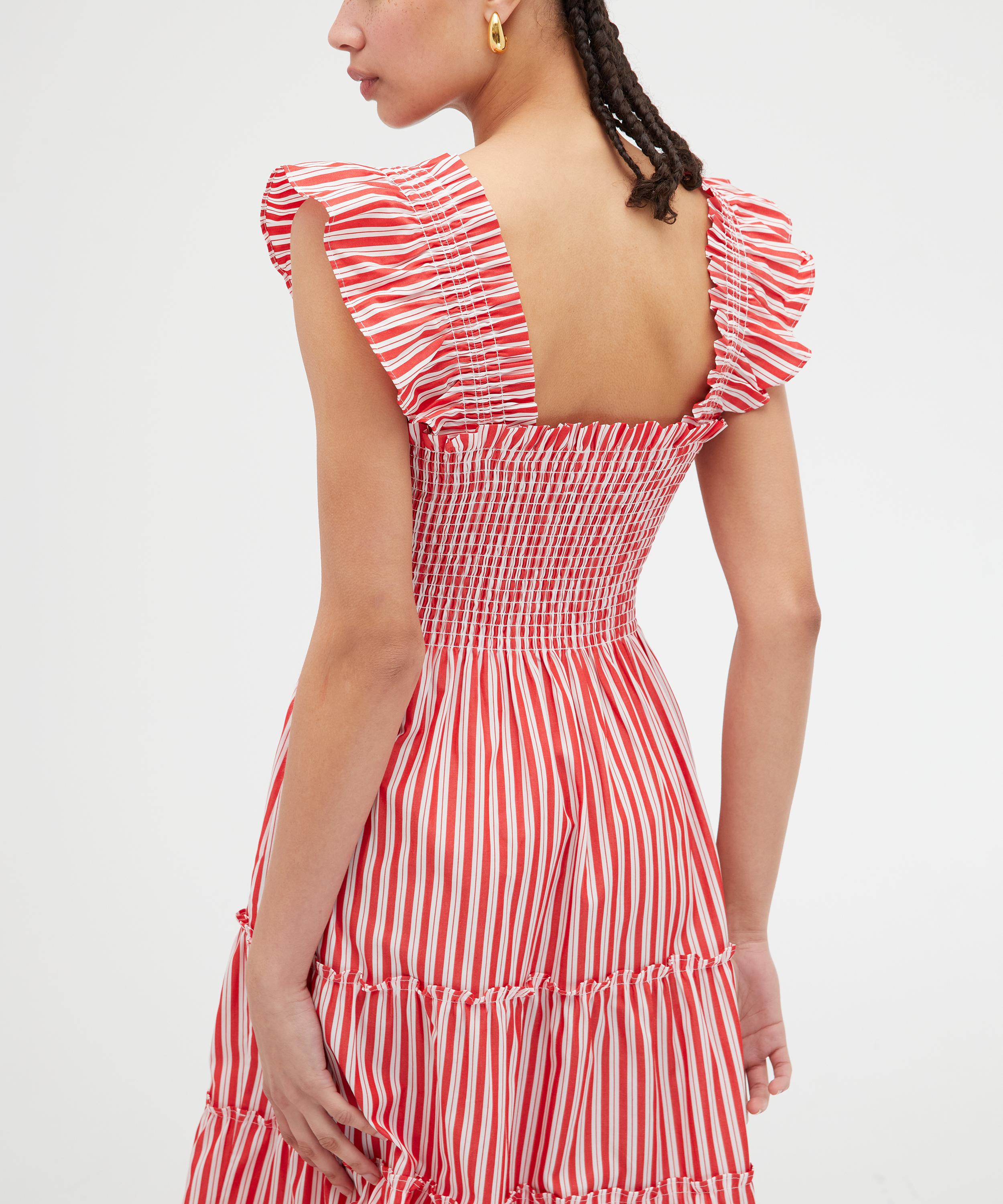 Hill House Home - Ellie Nap Dress in Red Stripe image number 3