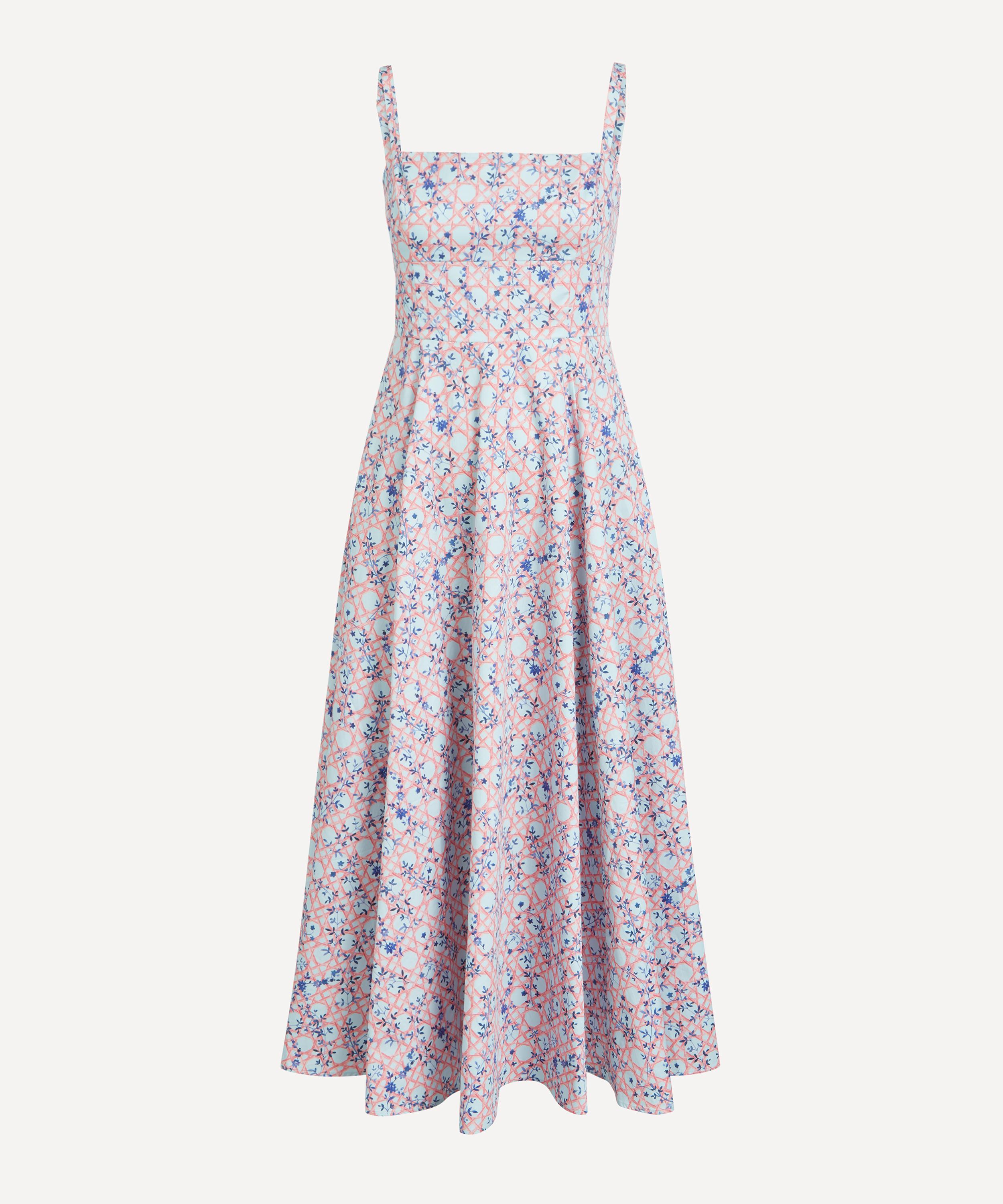 Hill House Home Margot Dress in Pink Basketweave Vine | Liberty