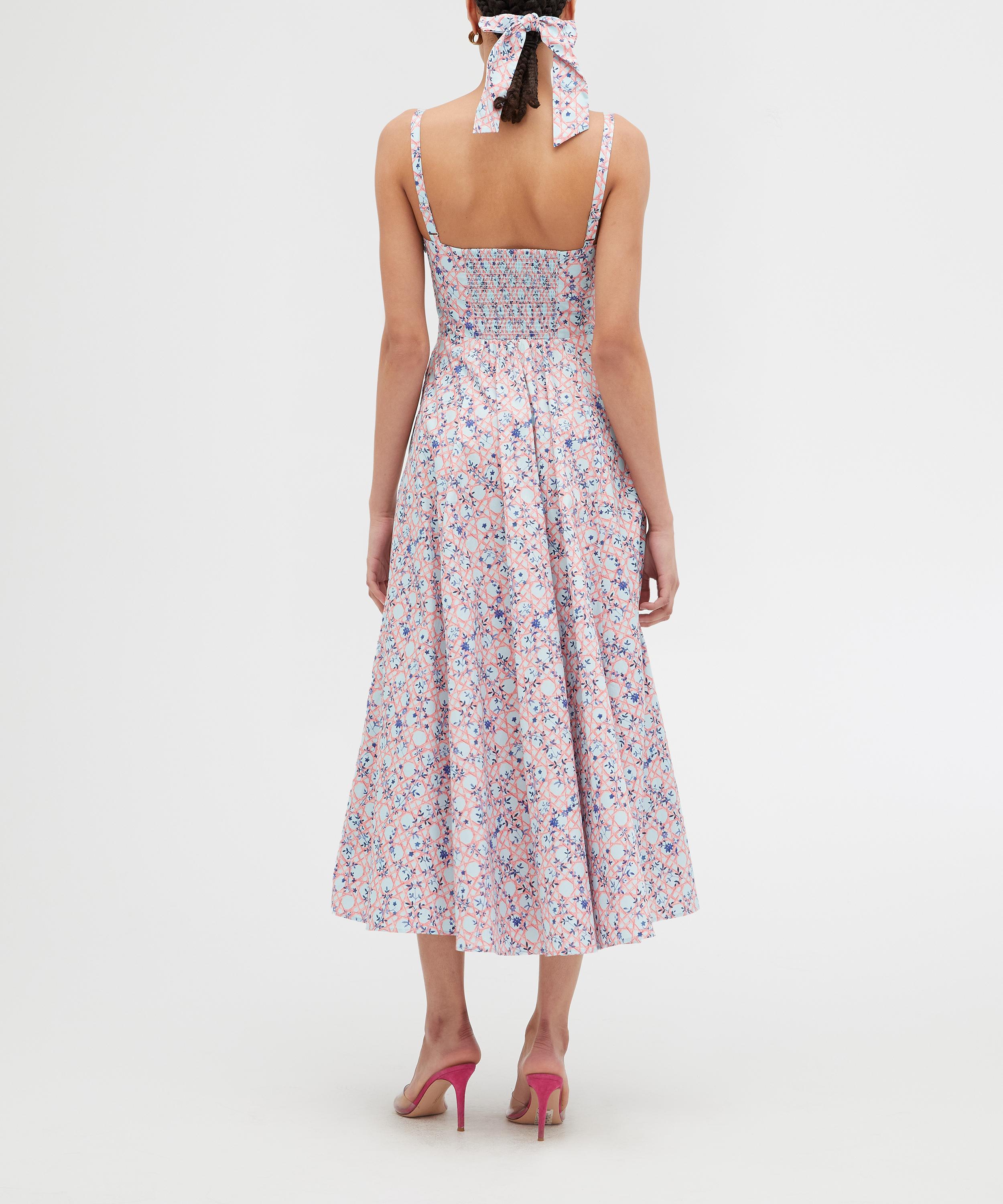 Hill House Home - Margot Dress in Pink Basketweave Vine image number 2