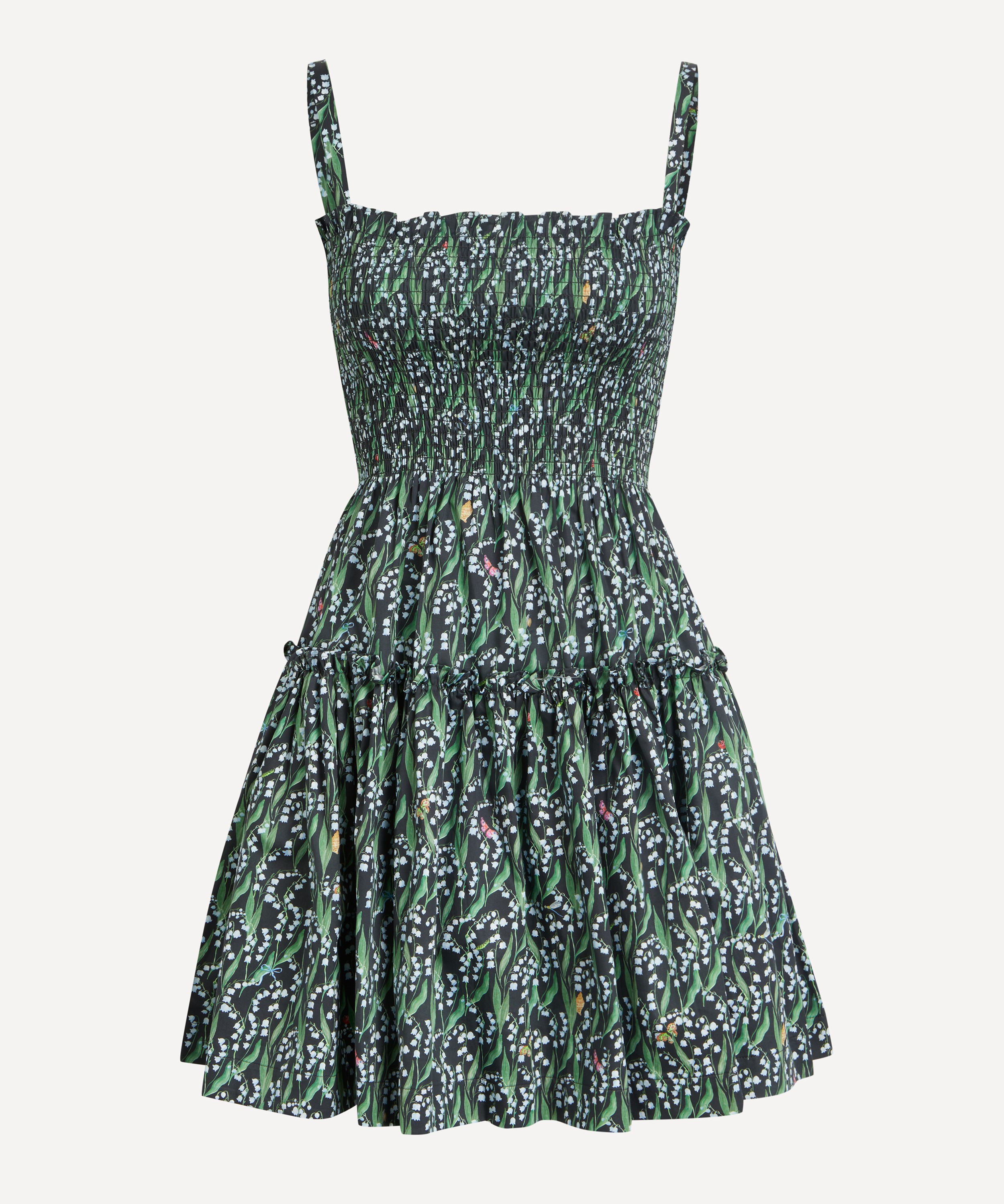 Hill House Home - Mini Seraphina Nap Dress in Black Lily of the Valley