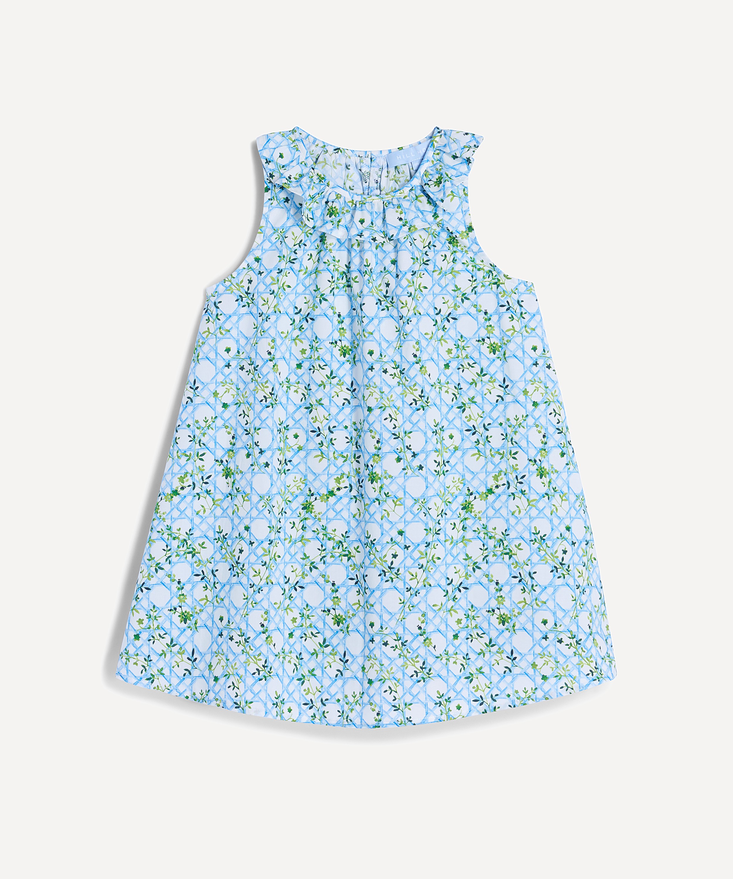 Hill House Home - Tiny Noelle Dress in Blue Basketweave Vine image number 0