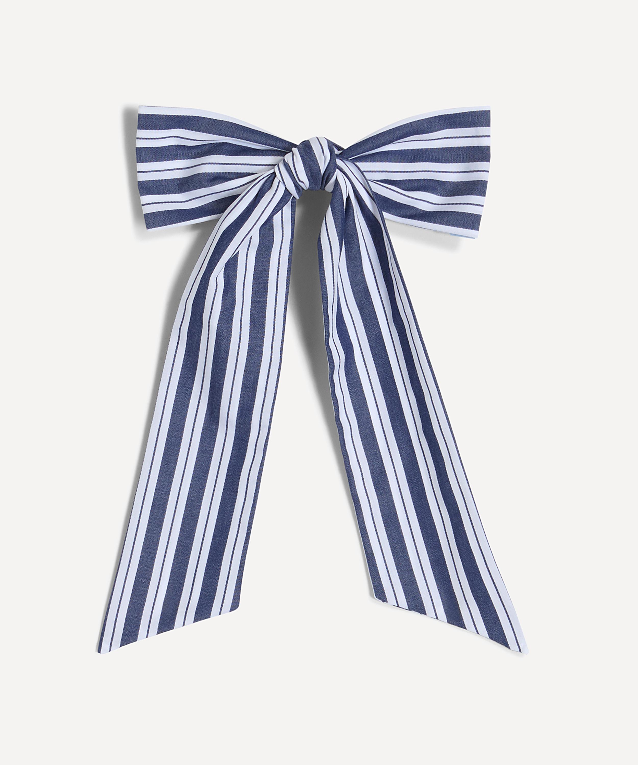 Hill House Home - Belle Bow in Navy Stripe image number 0