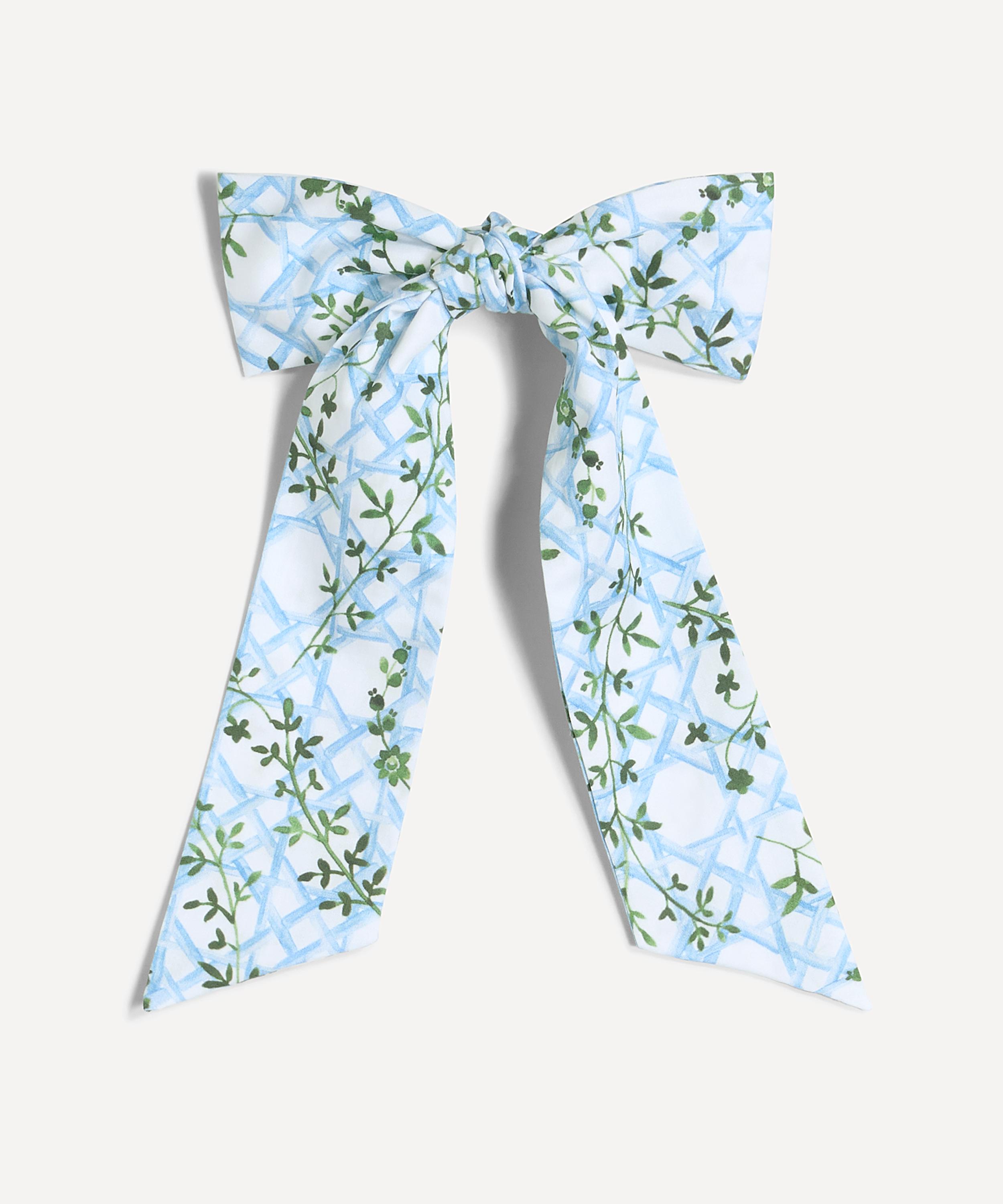 Hill House Home - Belle Bow in Blue Basketweave Vine image number 0
