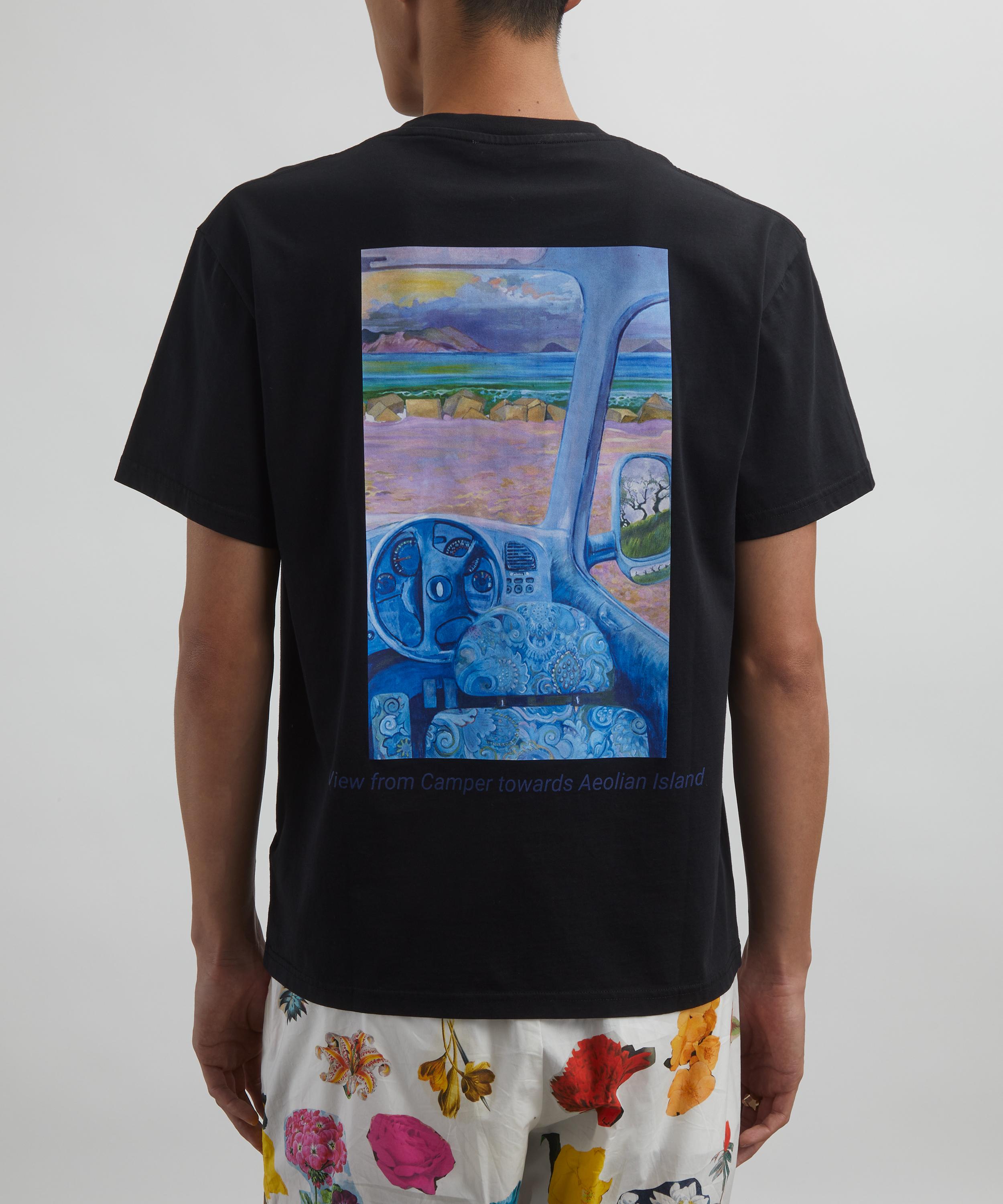 JW Anderson - Anchor Embroidery Camper Print T-Shirt image number 3