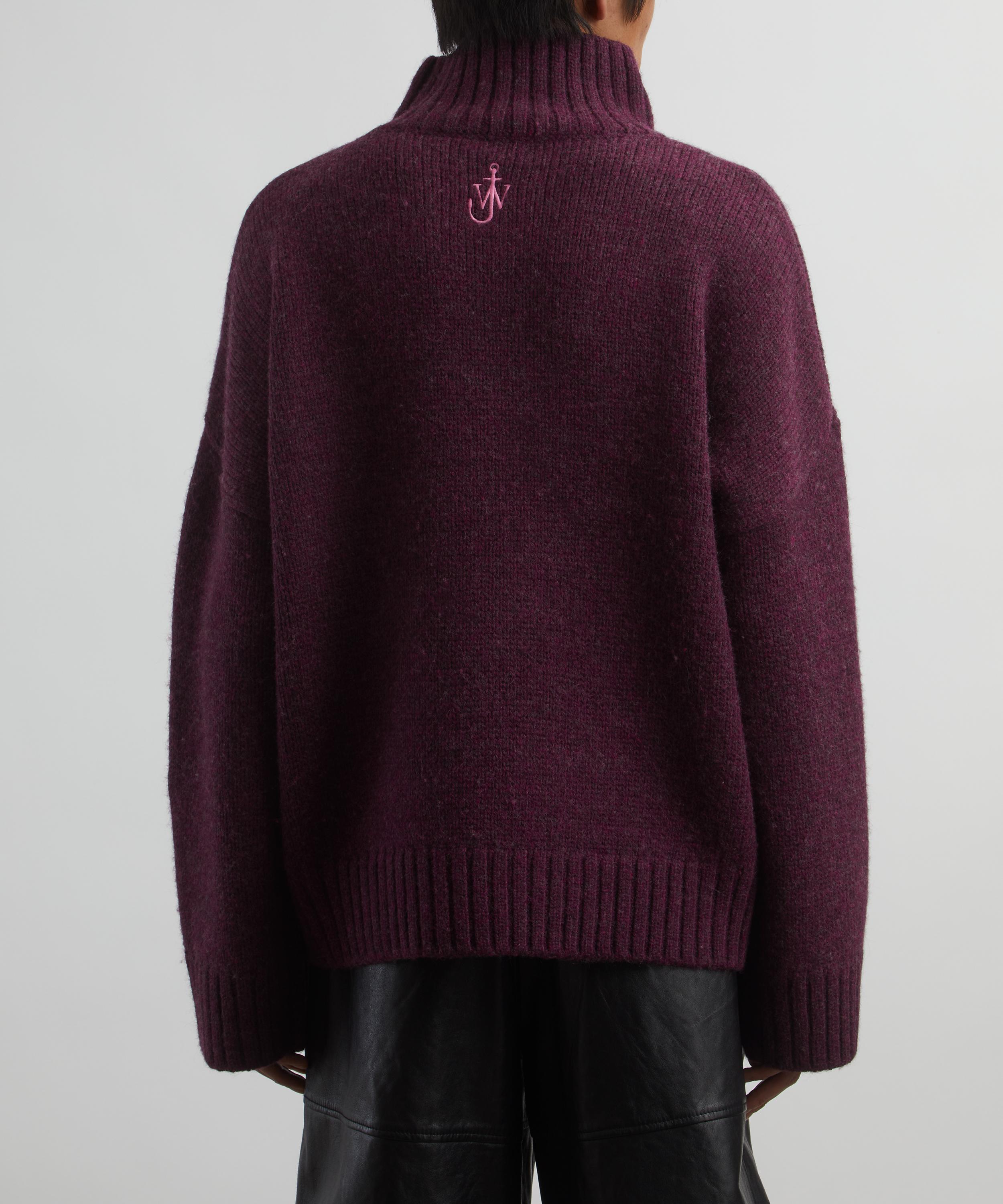 JW Anderson - Burgundy Patch Pocket Turtleneck Jumper image number 3