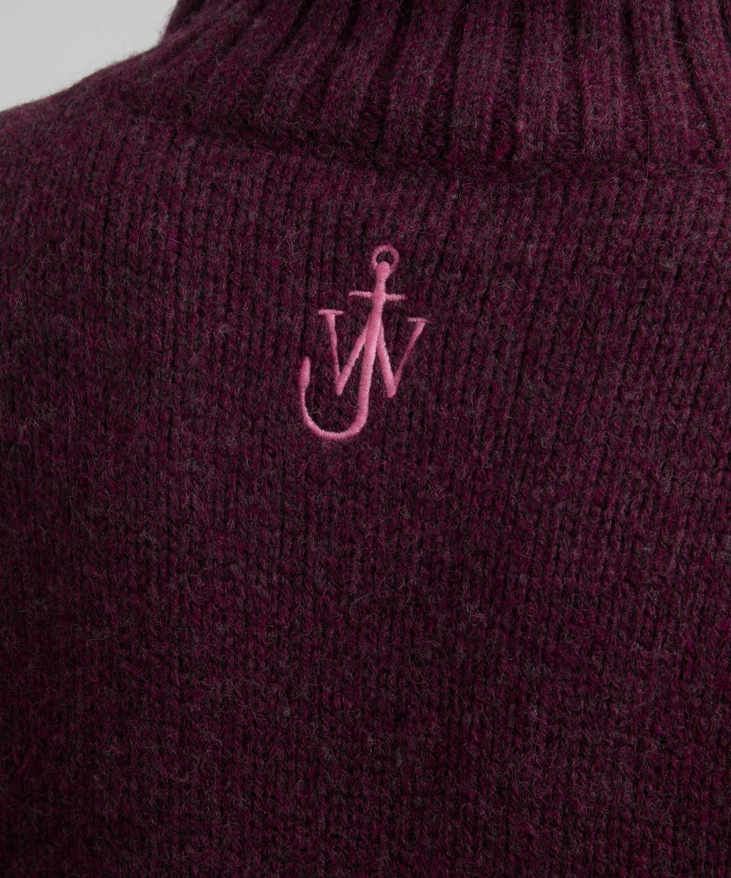 JW Anderson - Burgundy Patch Pocket Turtleneck Jumper image number 4