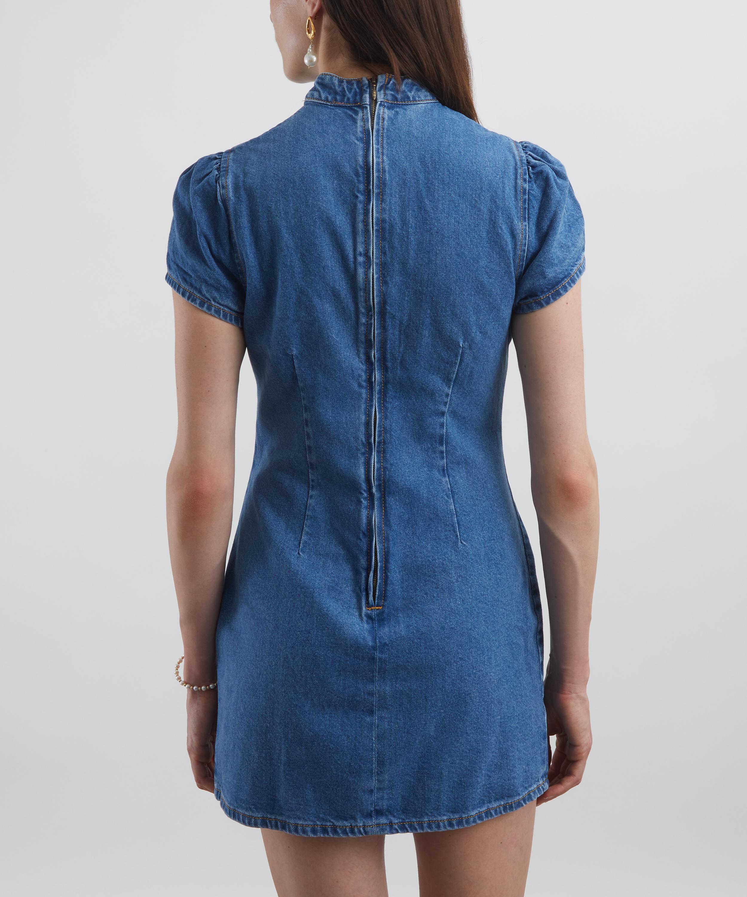 KITRI - Harlow Denim Embroidered Mini-Dress image number 3