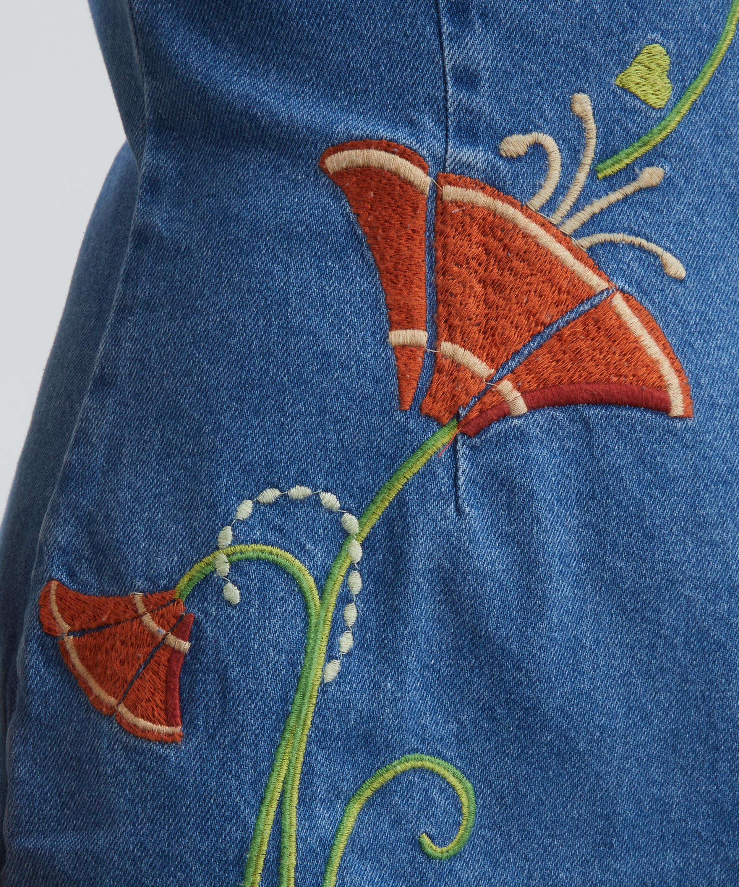 KITRI - Harlow Denim Embroidered Mini-Dress image number 4