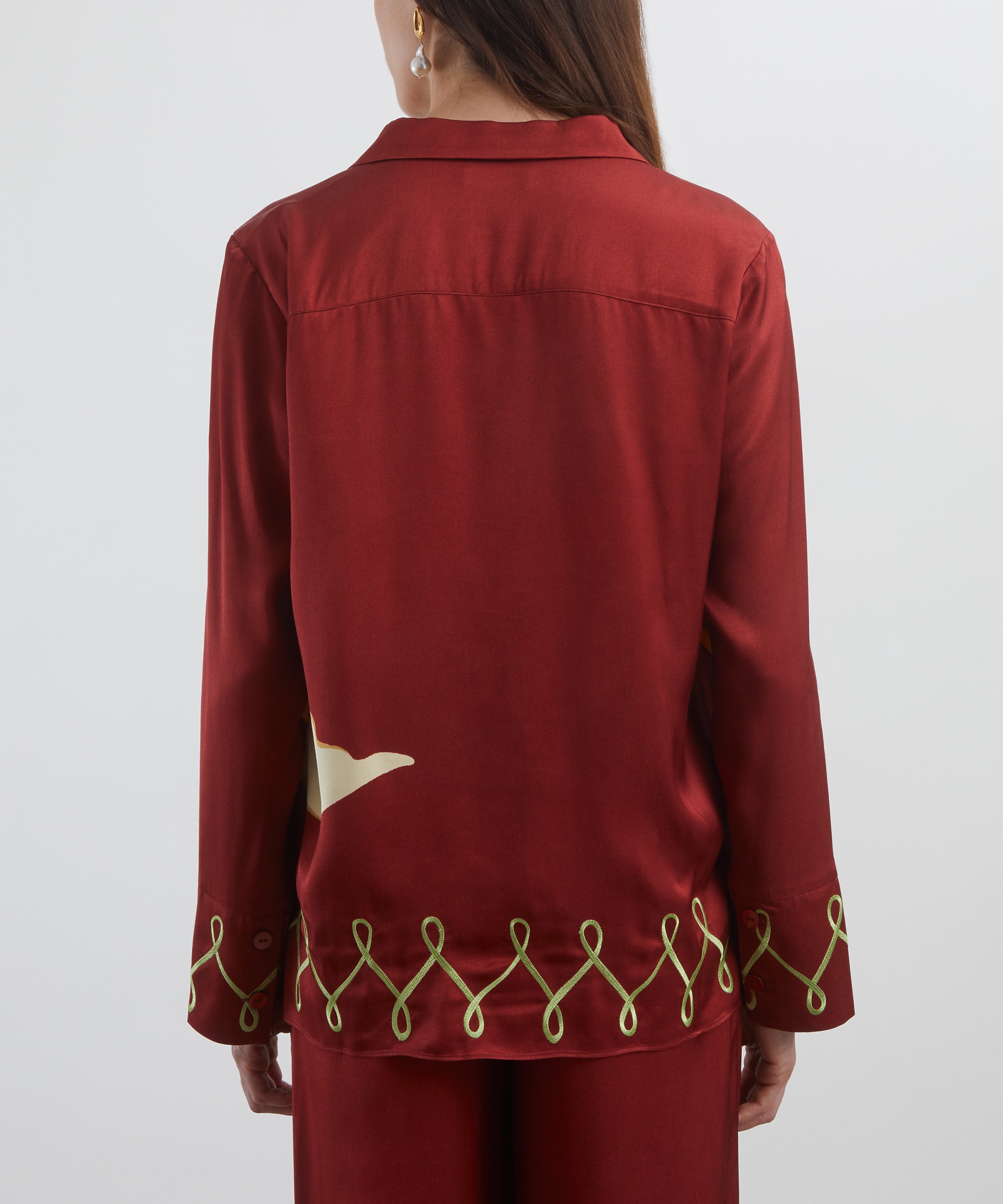 KITRI - Cady Merlot Cygnus and Lyra Embroidered Shirt image number 3